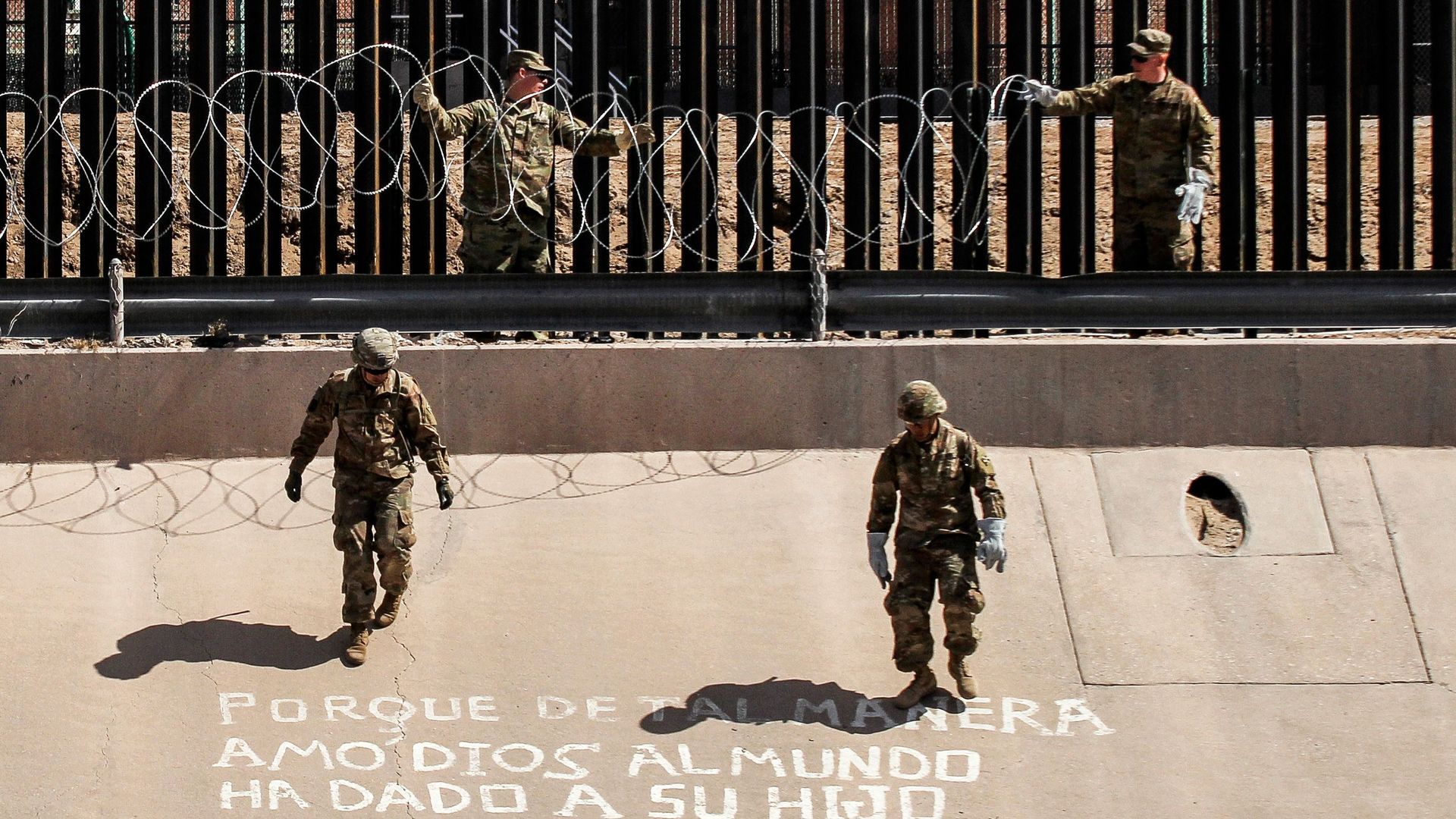U.S. troops at the Southern border.