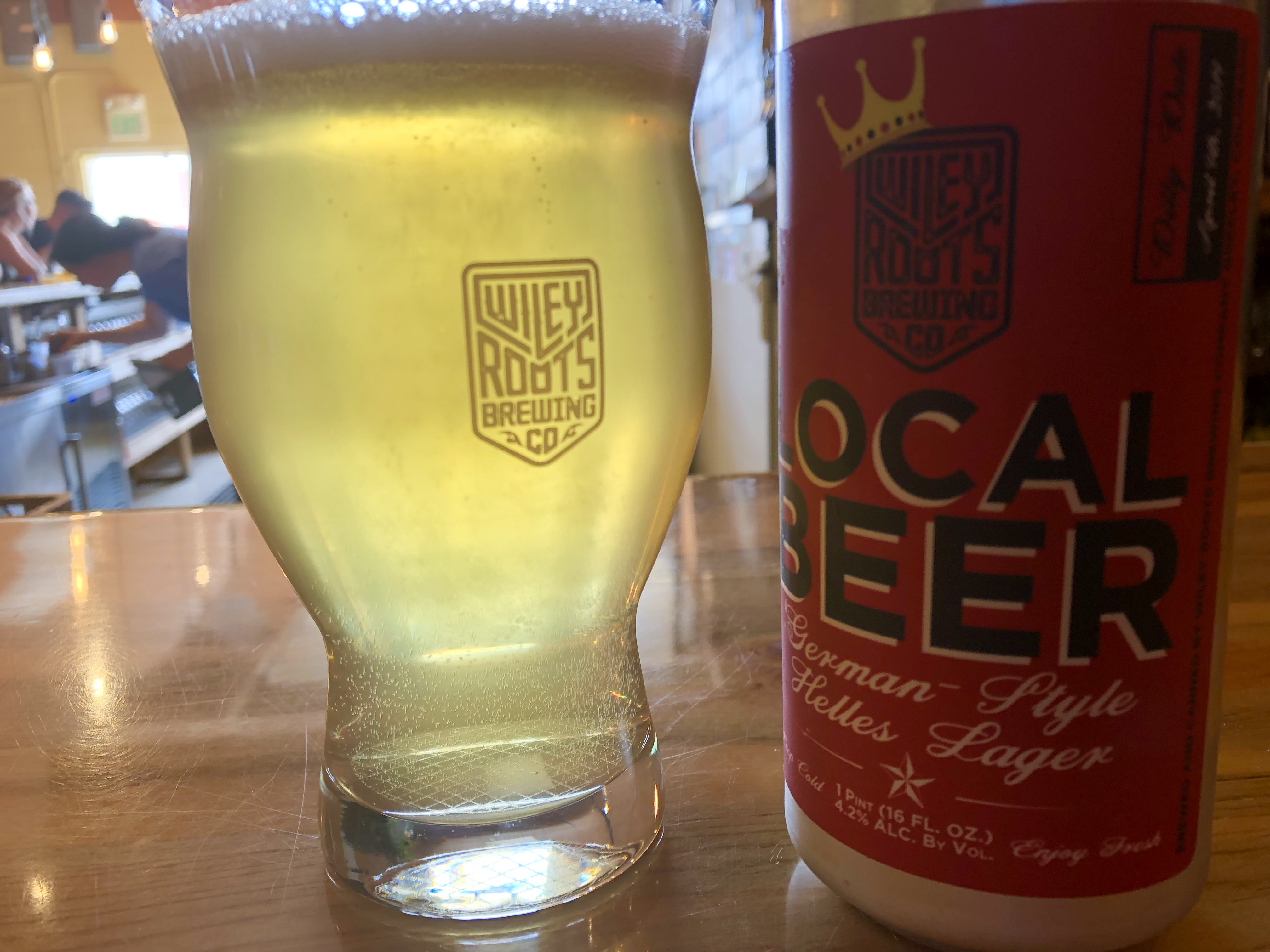 A lager from Wiley Roots Brewing