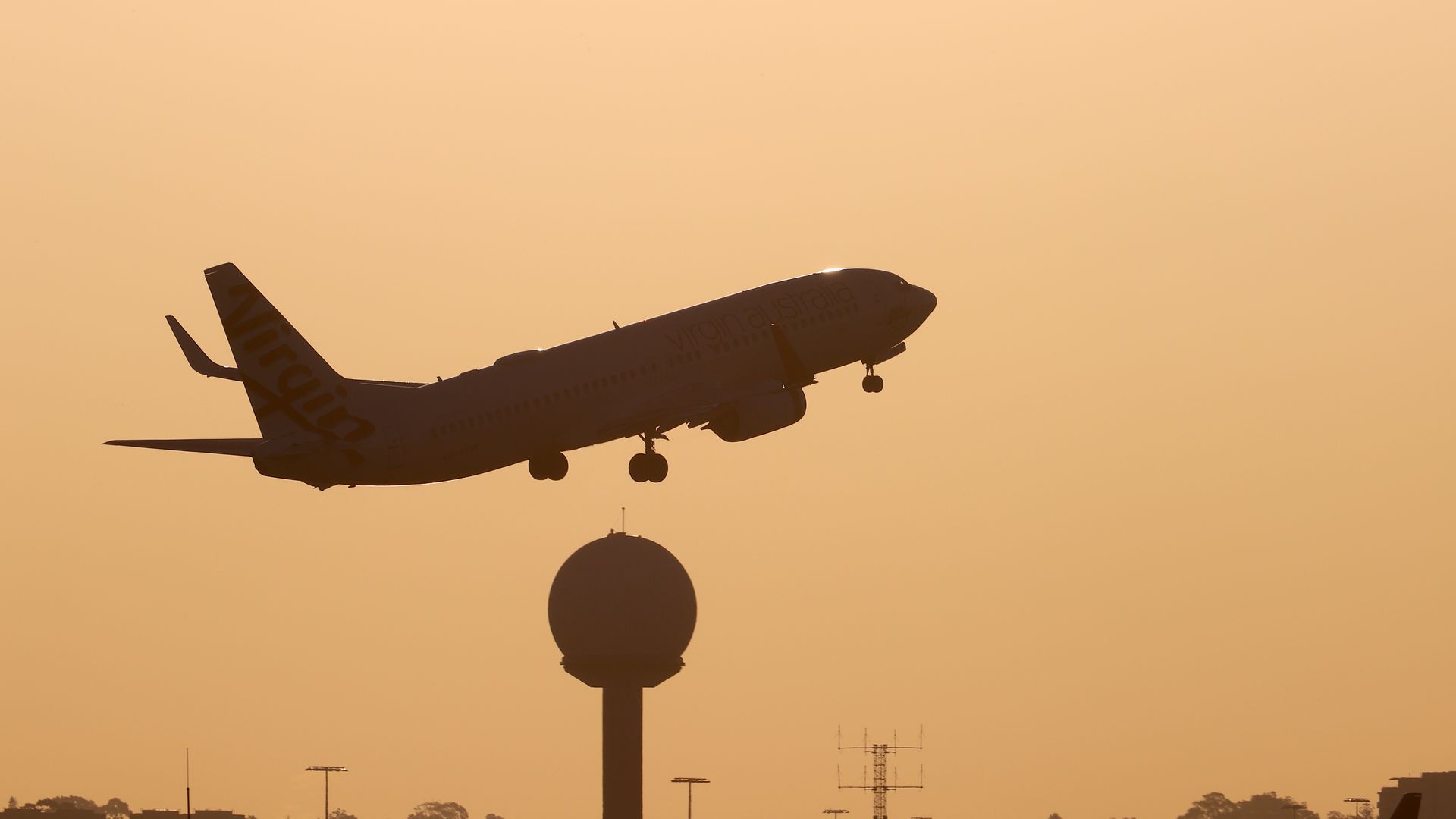 A Virgin Australia Boeing 737-800 plane takes off at Sydney's Kingsford Smith International Airport in Australia in May 2021.