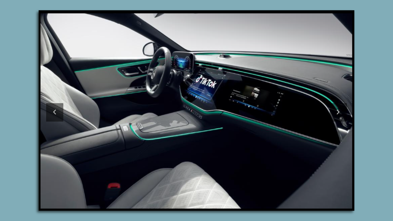 TikTok featured as new app in 2024 Mercedes-Benz E-Class