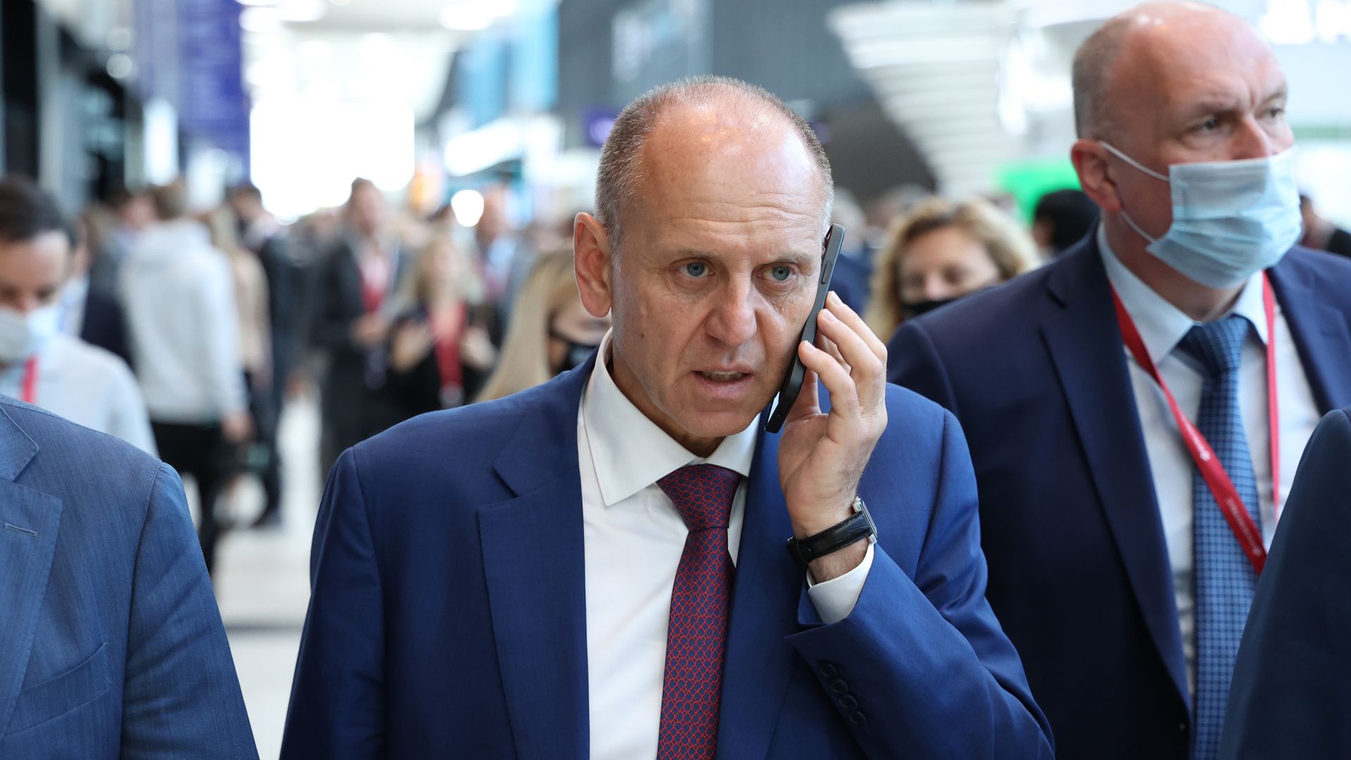 Russian oligarch Dmitry Pumpyansky at Russia's St. Petersburg International Economic Forum in 2021.