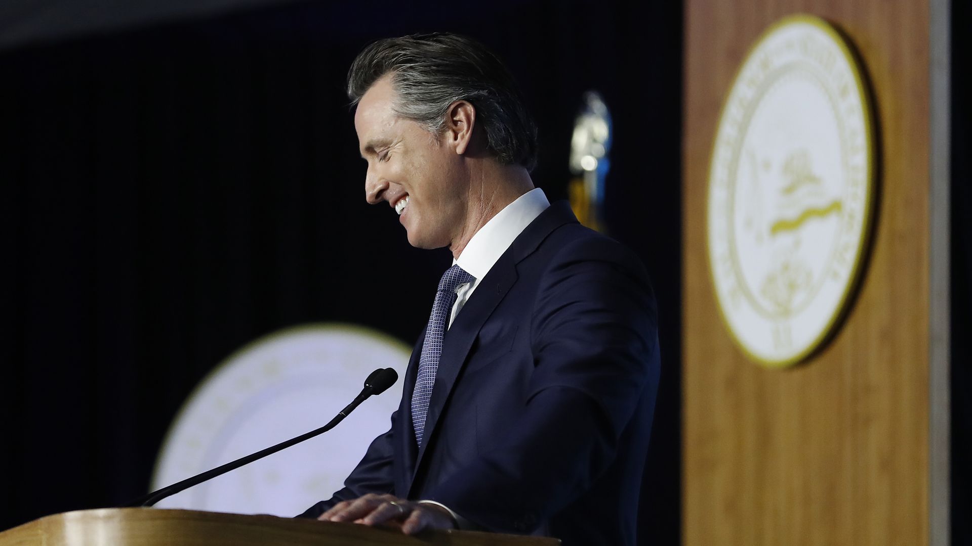 California Gov. Gavin Newsom gives his inaugural speech