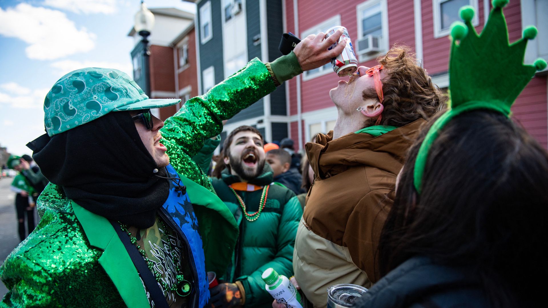 drinking during a parade