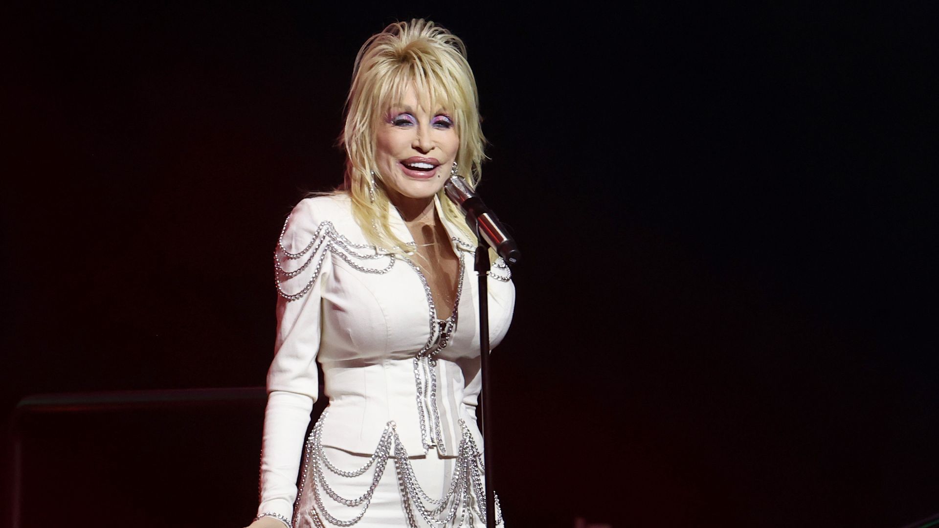 Dolly Parton speaks onstage during Kicking Off CMA Fest: A Special Conversation With Dolly Parton