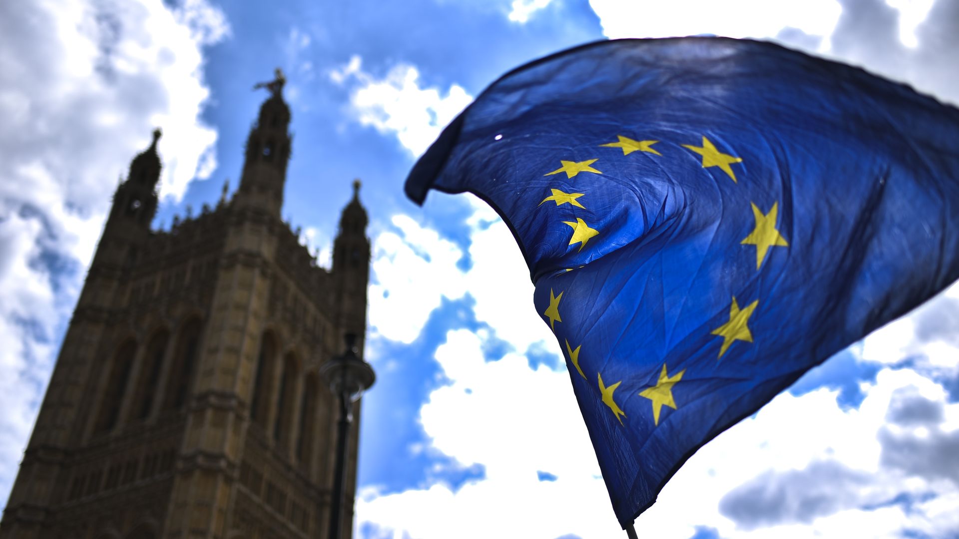 EU flag outside Westminster