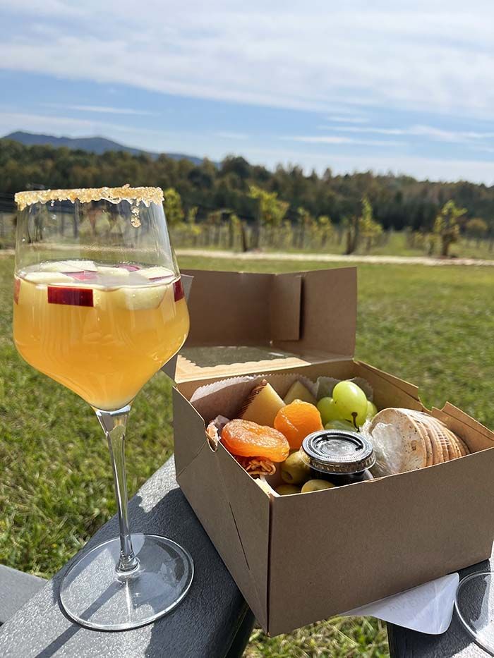 fall sangria and charcuterie box at veronet vineyards