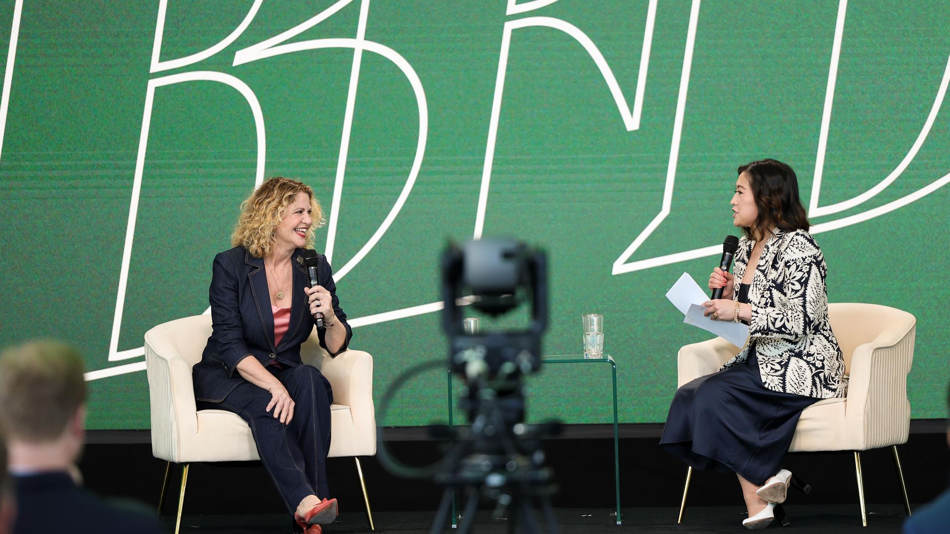 Axios' Hope King with chef Michelle Bernstein.