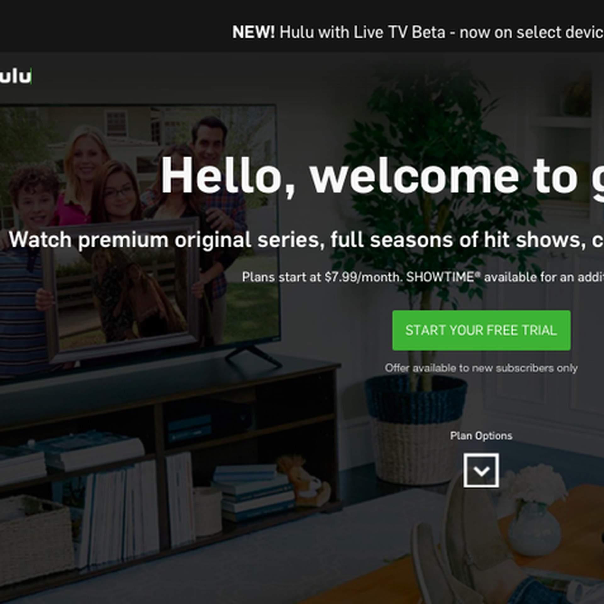 Hulu + Live TV is no longer offering free trial for new subscribers