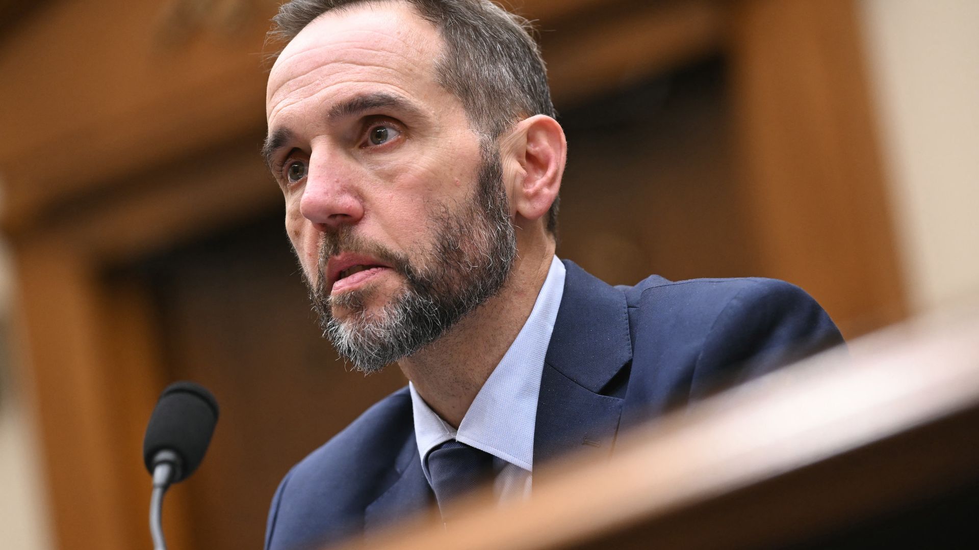 Jack Smith photographed during congressional testimony 