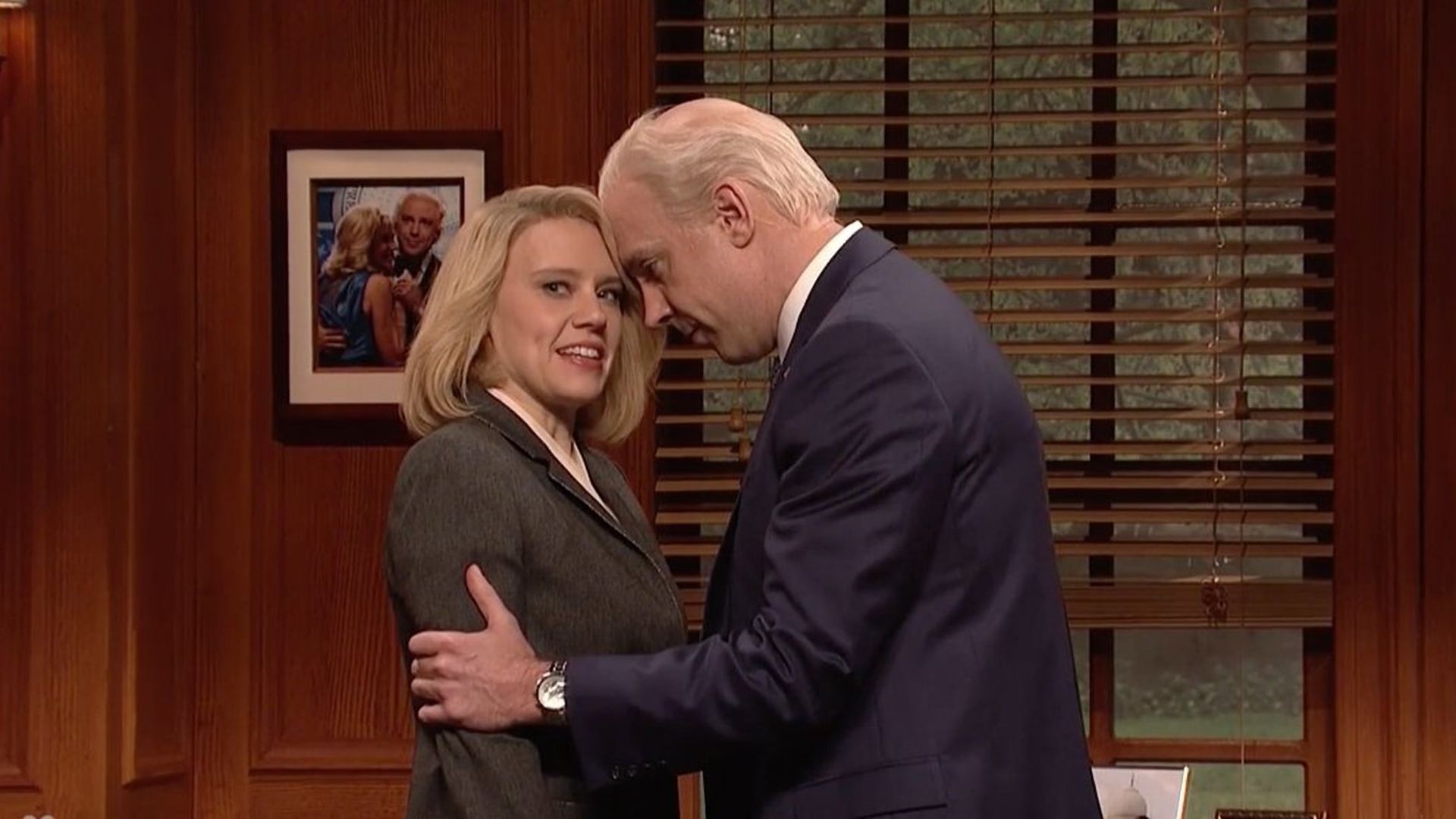 "Saturday Night Live'" Jason Sudeikis parodies the Joe Biden public displays of affection controversy.