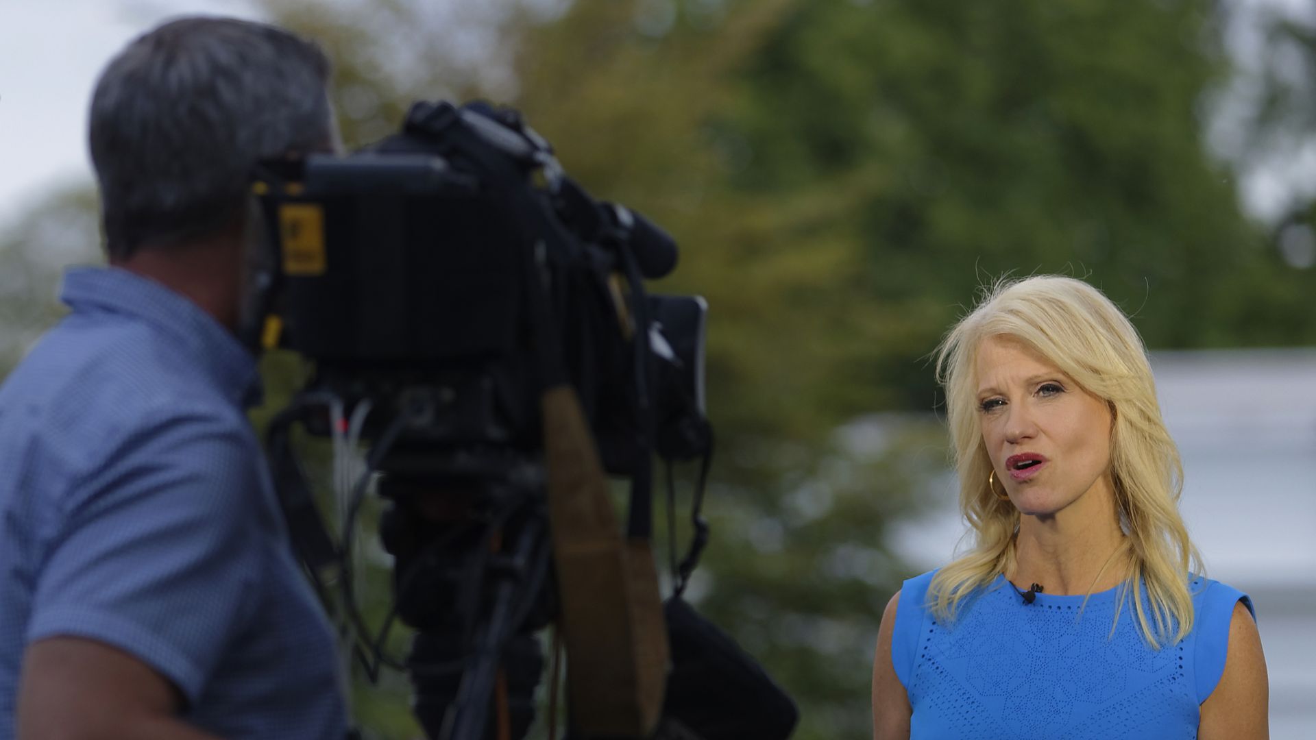 Kellyanne Conway gives an interview
