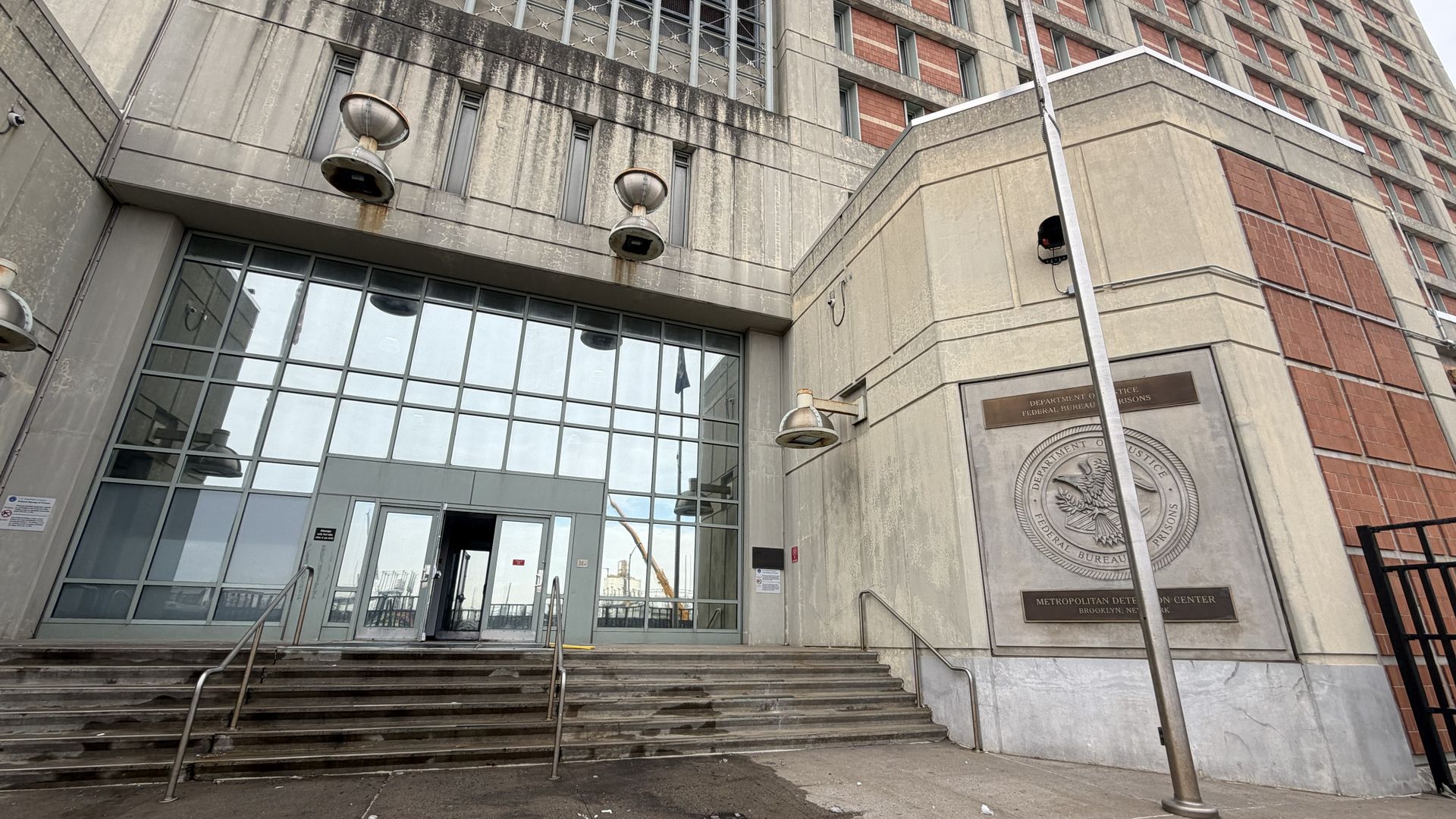 A view of the Metropolitan Detention Center where Venezuelan President Nicolas Maduro is expected to be brought before his trial in New York, United States on January 3, 2026.