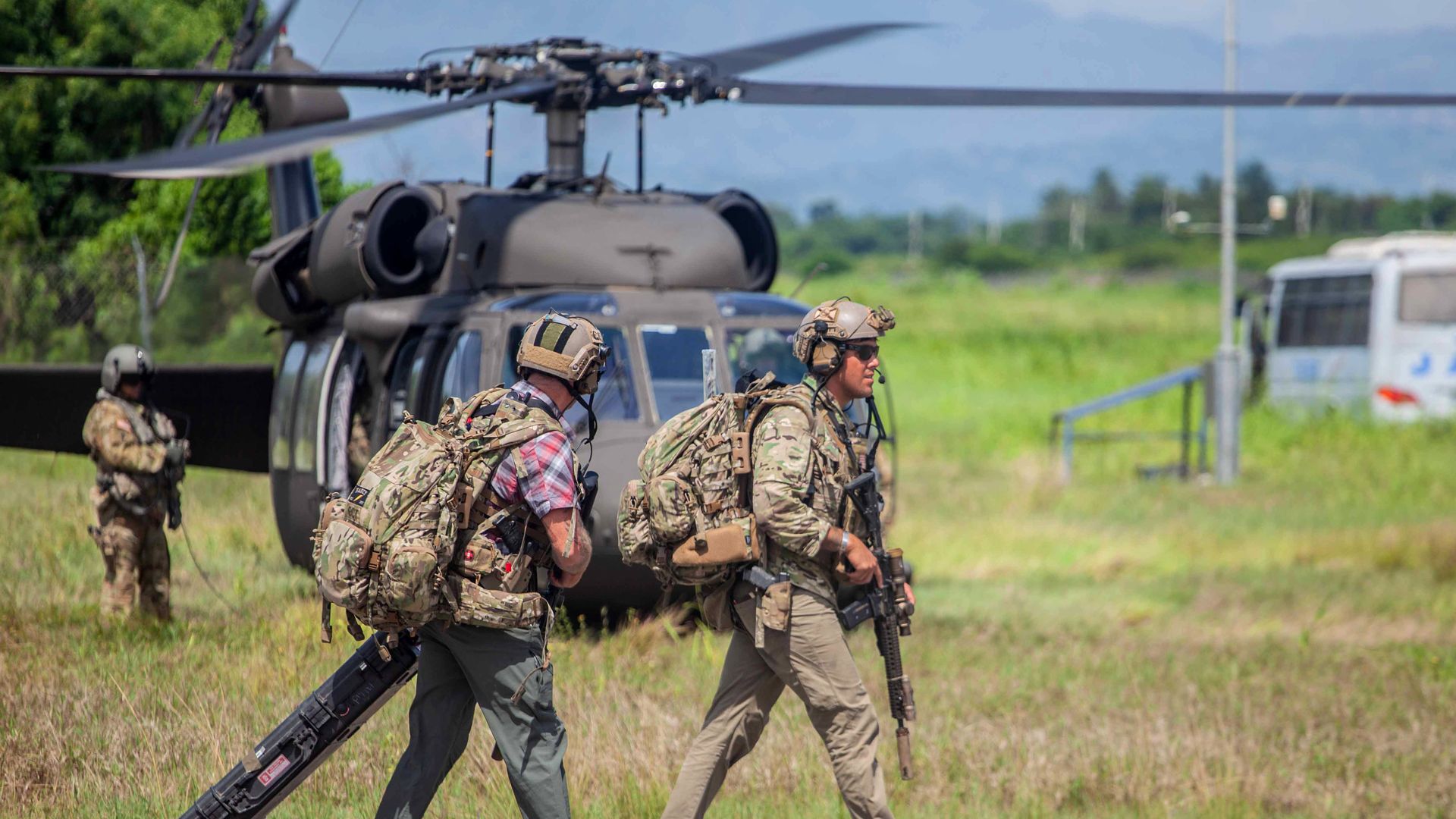 U.S. Army officers arrive in Haiti following a 7.2-magnitude earthquake that devastated the country.