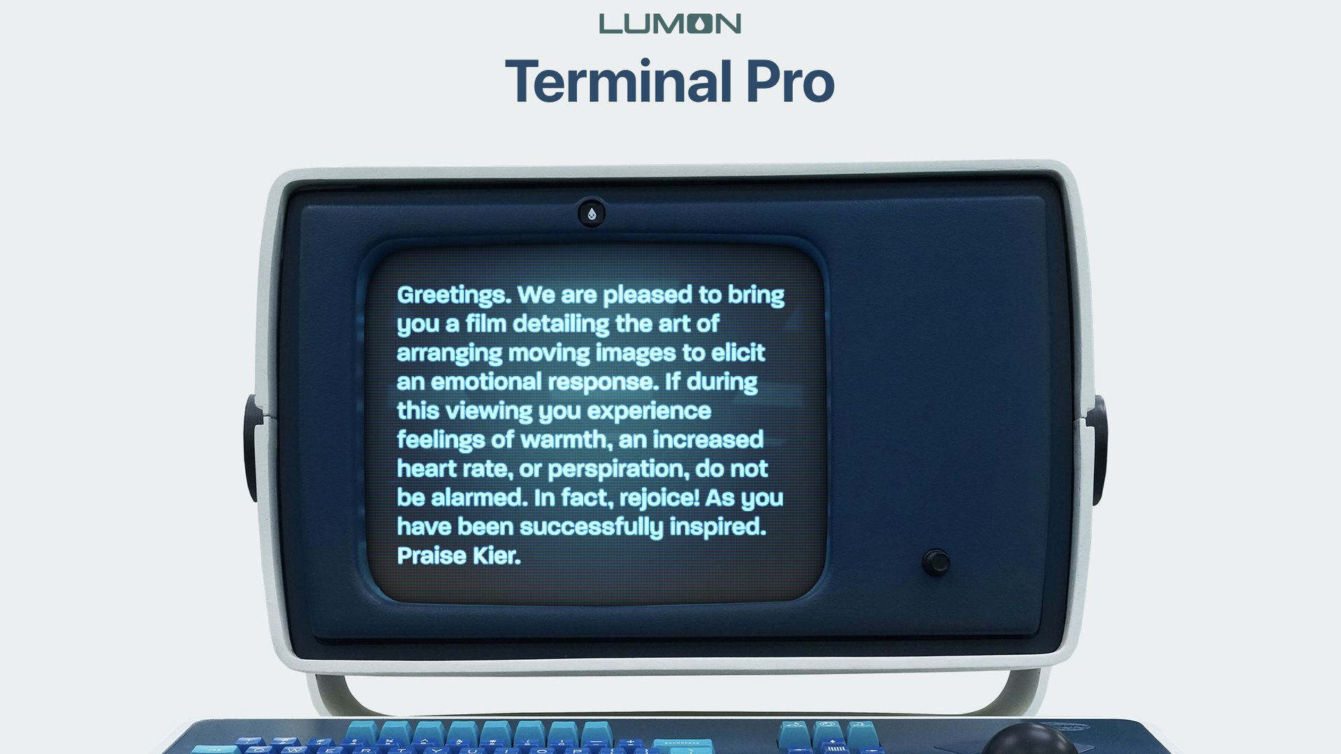 An old looking computer called the Lumon Terminal Pro