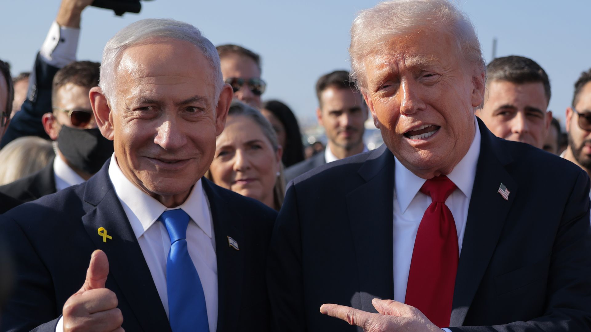Trump says he'll "be involved" in Netanyahu's corruption trial "to help him  out"