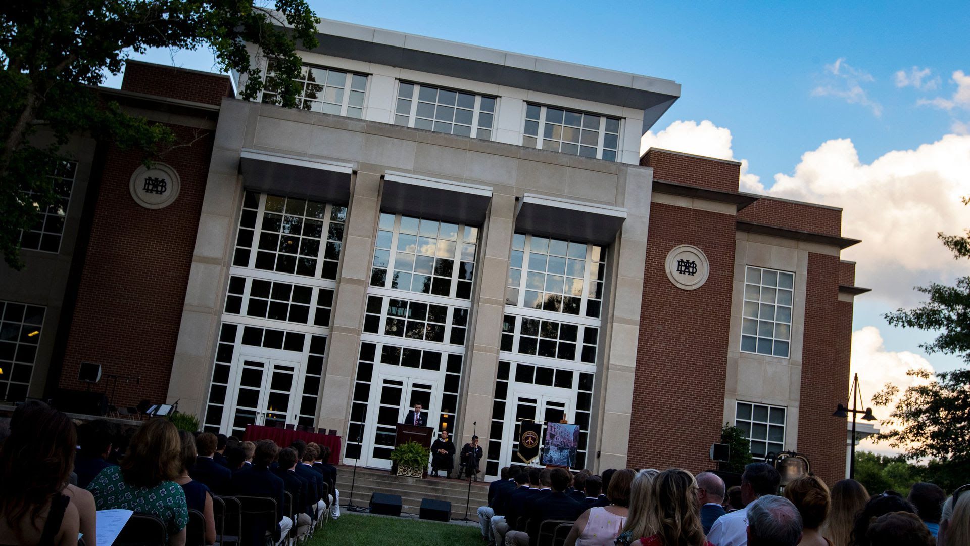 The MBA campus during a 2019 graduation.
