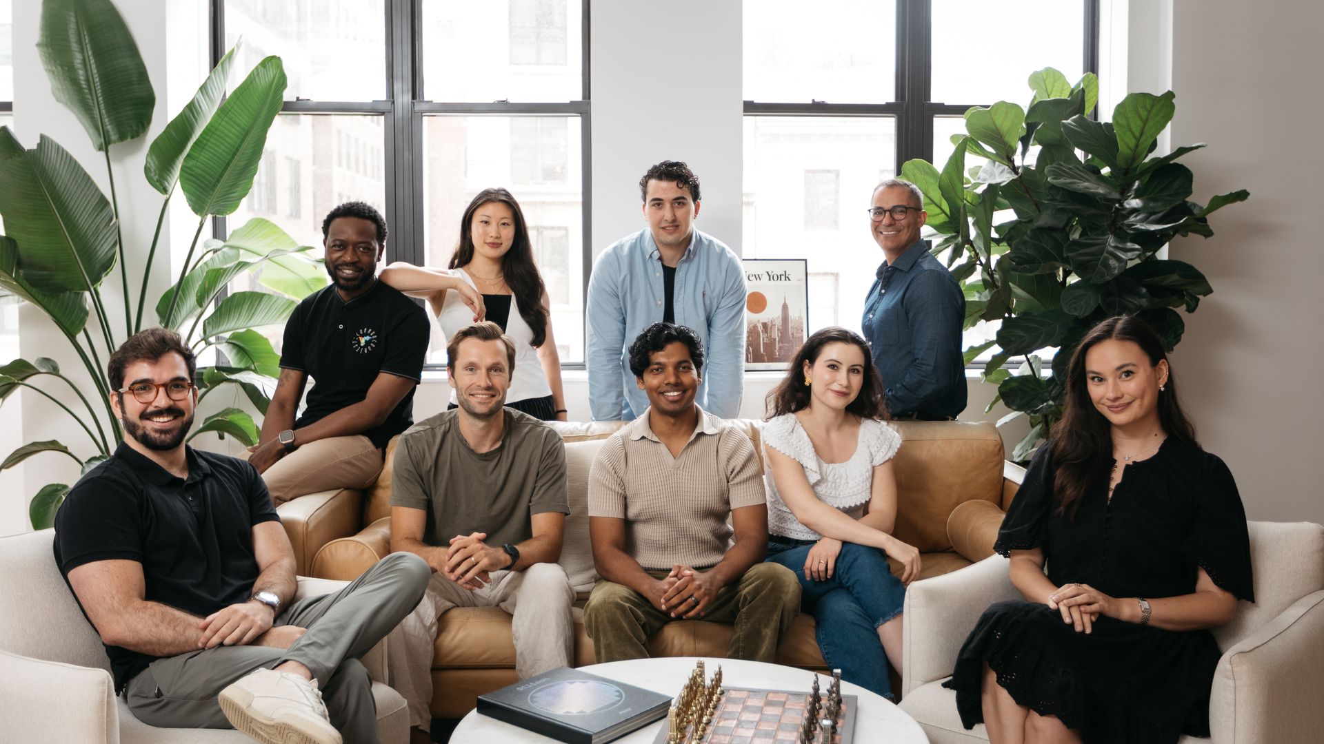 Courtesy of Warp. The Warp executive team, with CEO Ayush Sharma at the center.