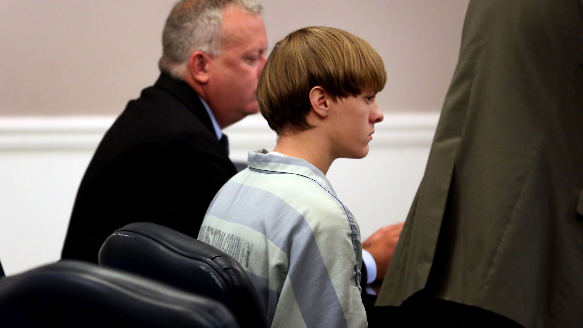  Dylan Roof (C), the suspect in the mass shooting that left nine dead in a Charleston church.