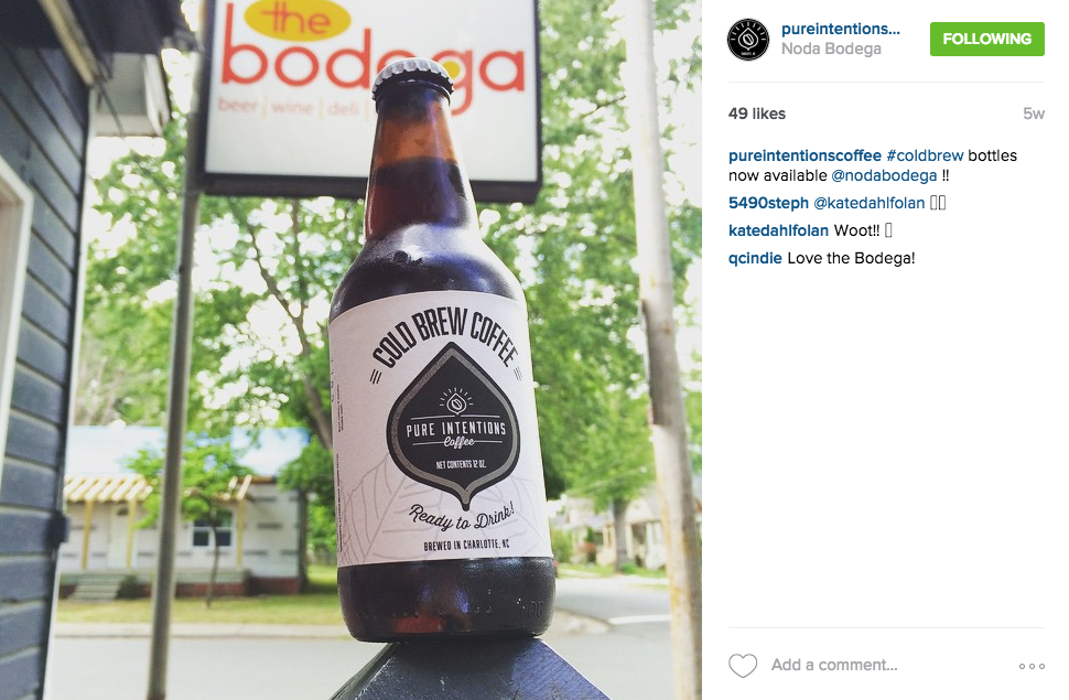 Pure Intentions cold brew bottle