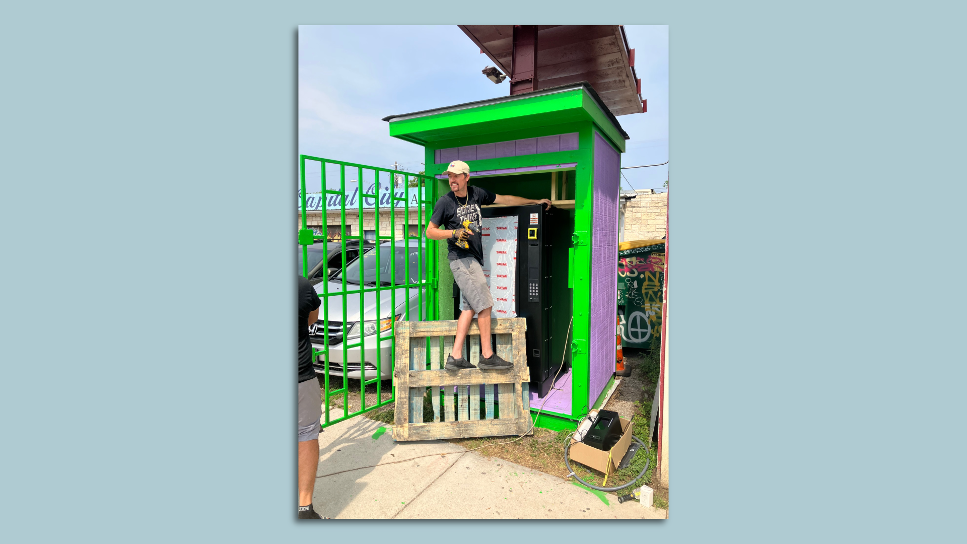 John Elmore installs a CBD vending machine on South Congress