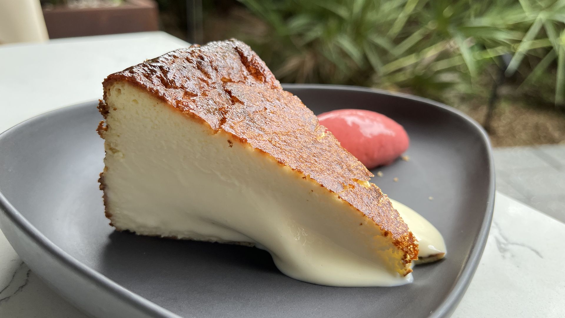 A Basque cheese cake at Leku