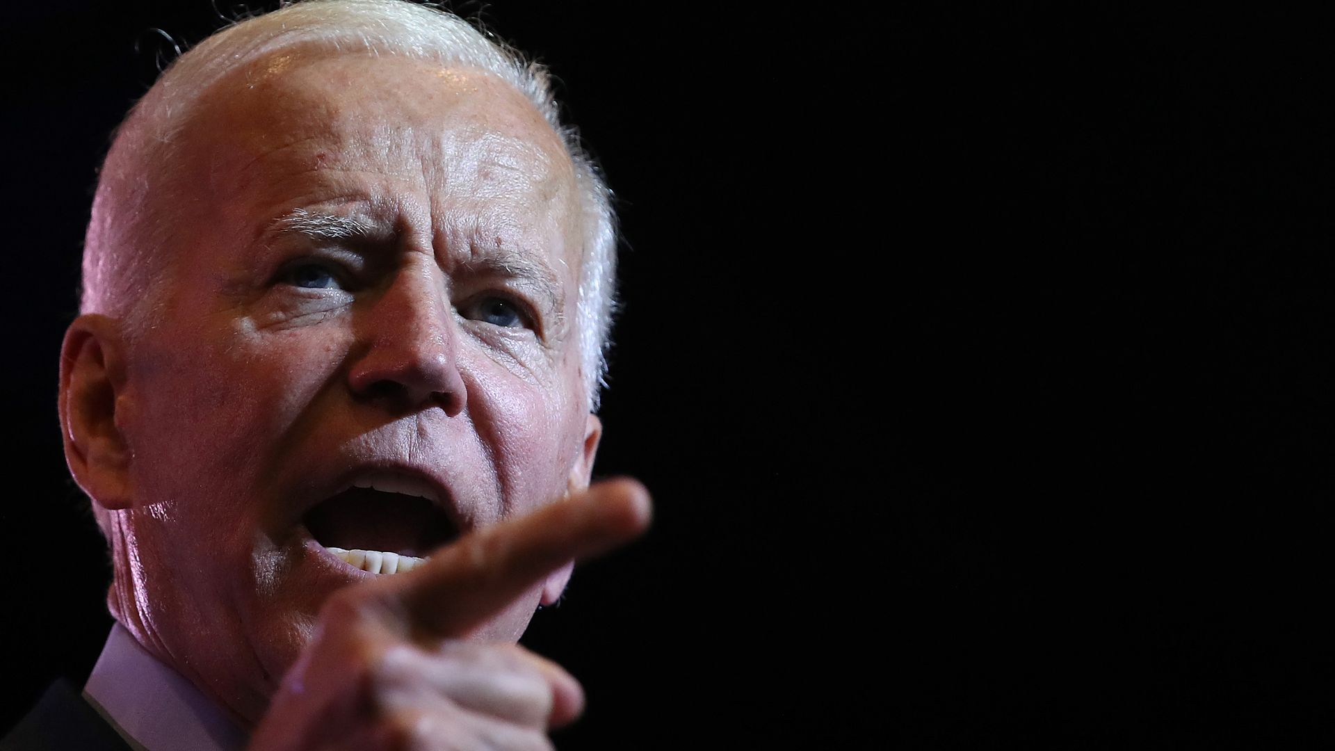 Close up of joe bidens face