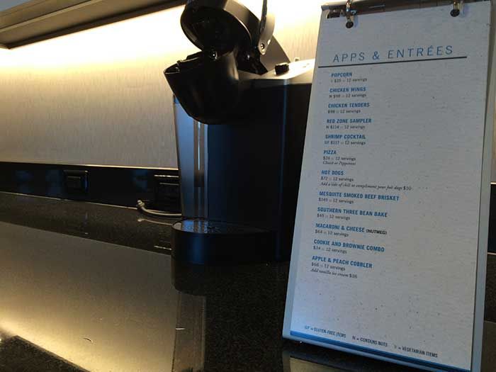 amenities in luxury box panthers stadium