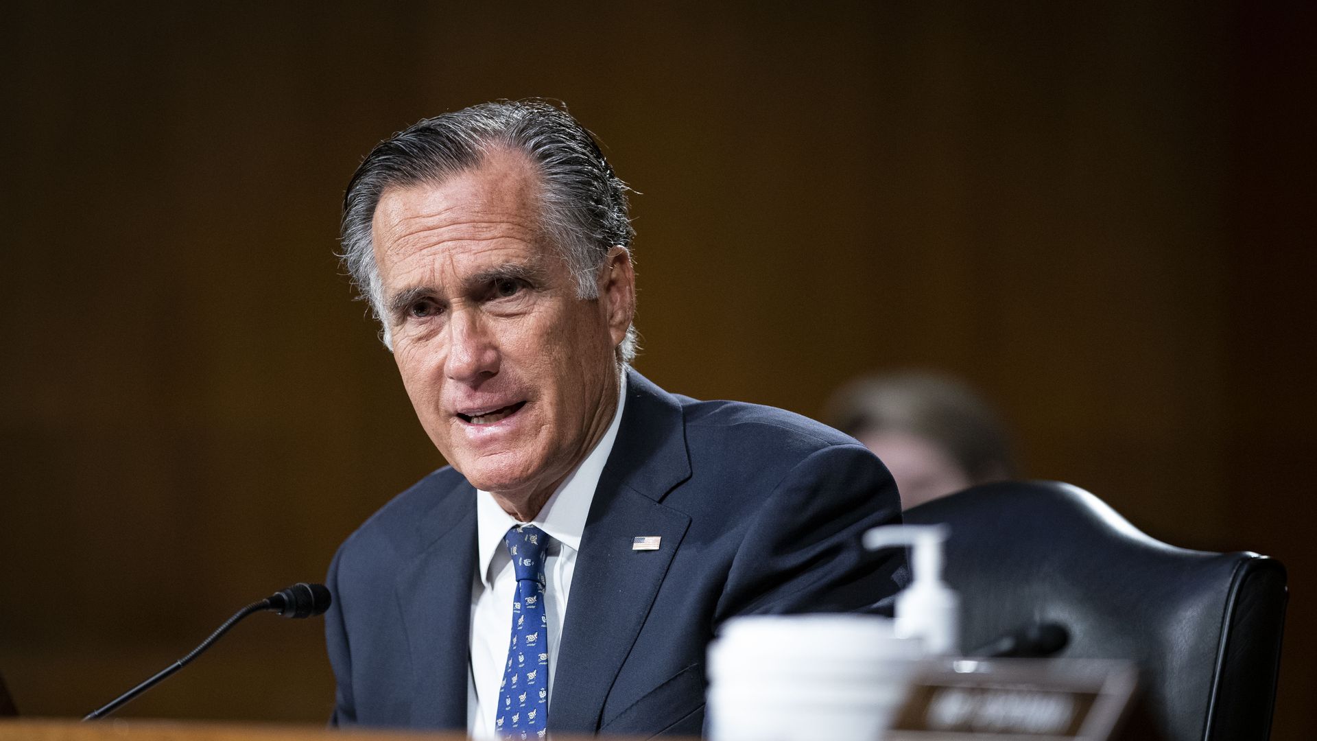 A photo of Utah Republican Sen. Mitt Romney.