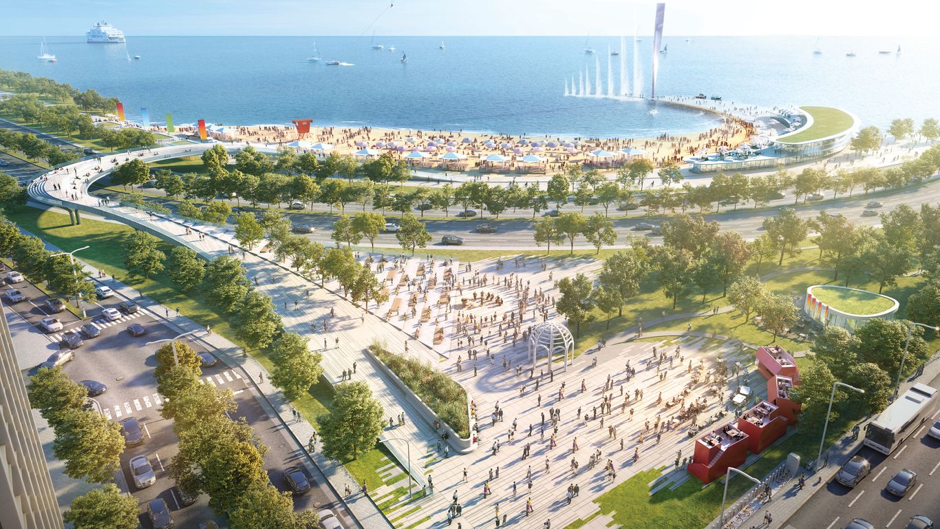 New renderings reimagine Chicago's North Michigan Avenue - Axios Chicago