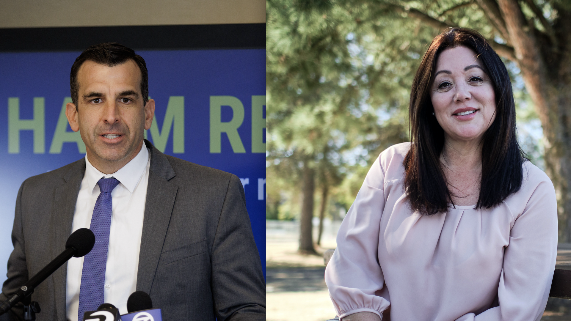 Democratic US House hopeful Sam Liccardo and GOP freshman Rep. Lori Chavez-DeRemer.