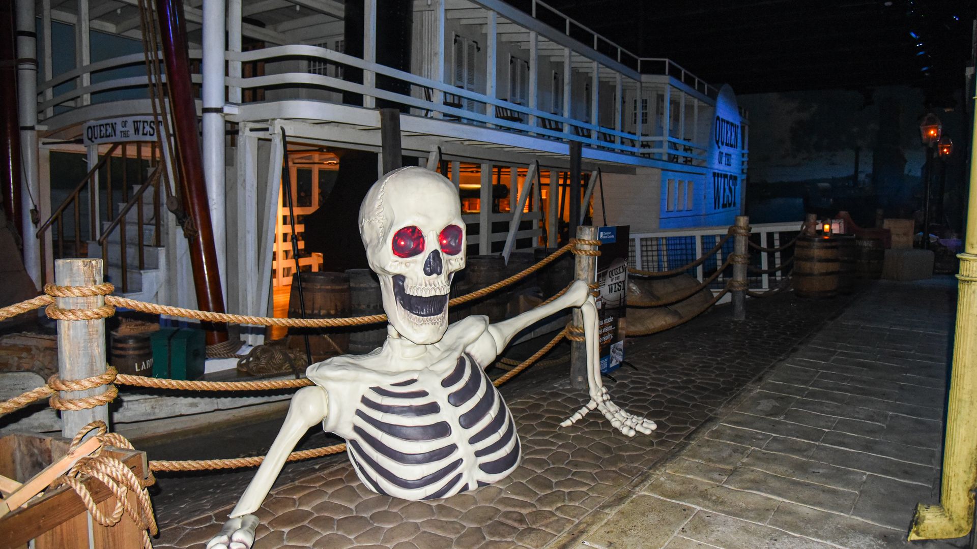 Skeleton decoration at Cincinnati Museum Center