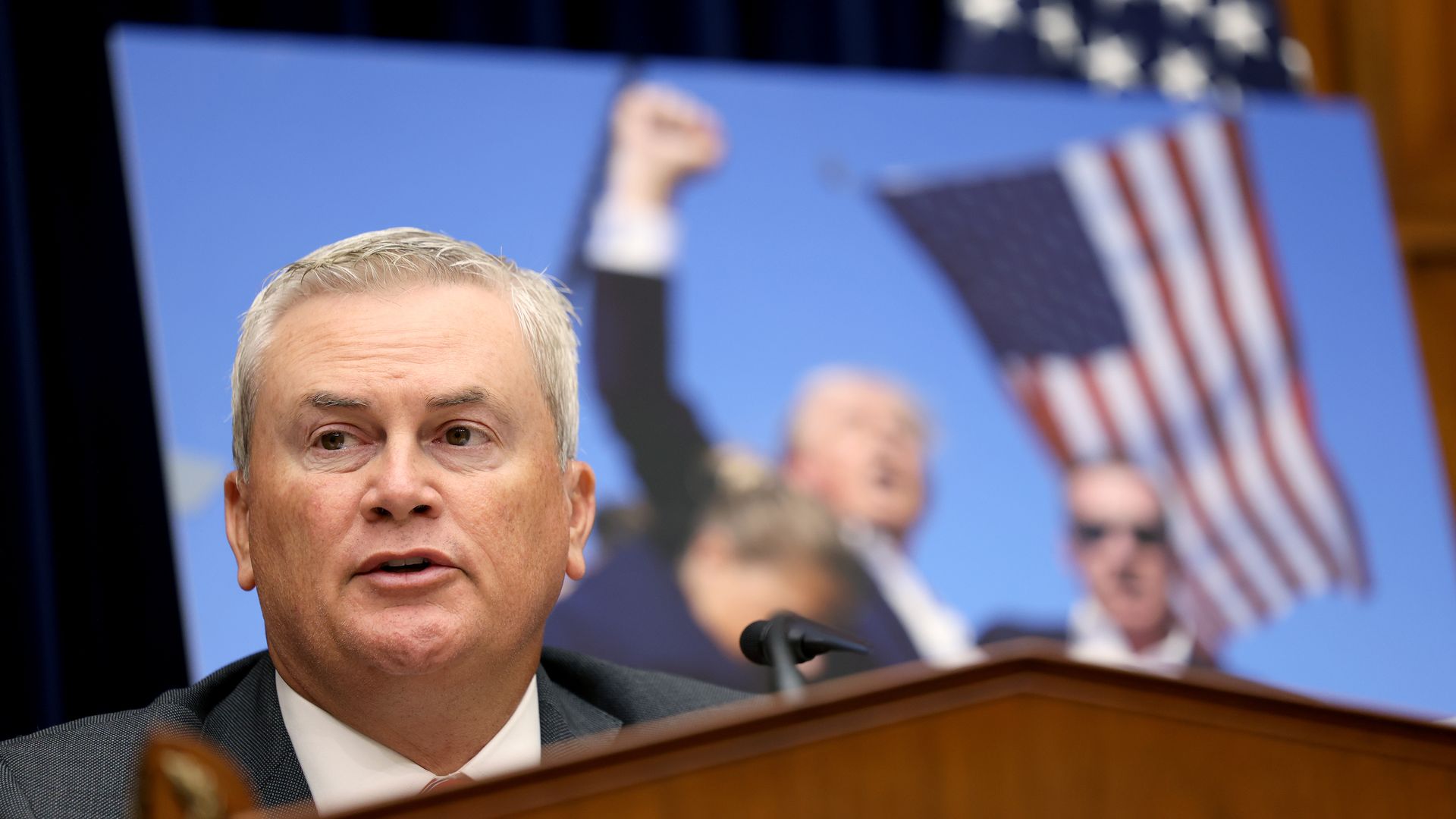 Representative James Comer, a Republican from Kentucky and chairman of the House Oversight and Accountability Committee, during a hearing in Washington, DC, US, on Monday, July 22, 2024. Photo: Tierney L. Cross/Bloomberg via Getty Images.