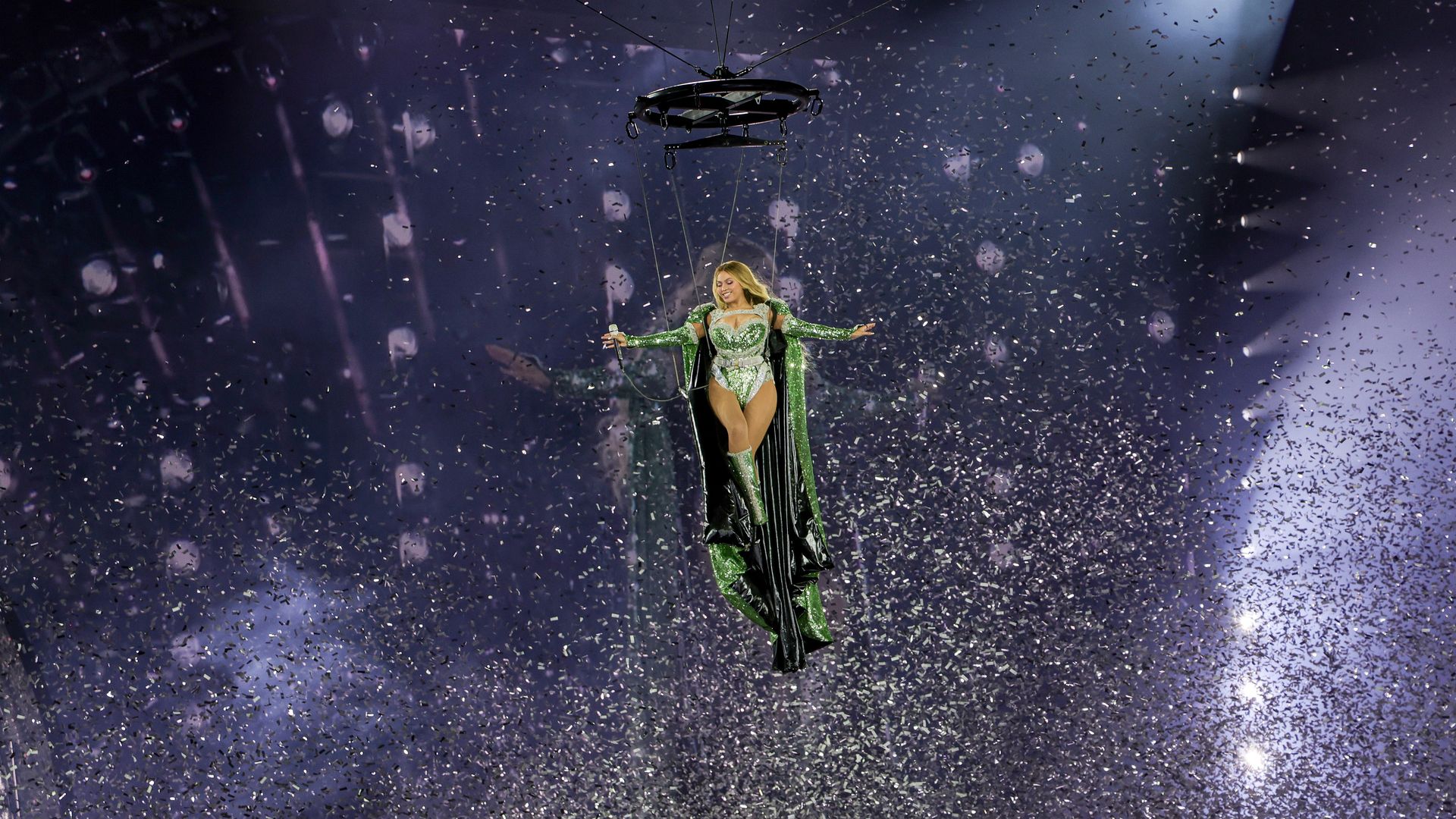 Beyoncé performing during the “Renaissance World Tour.”