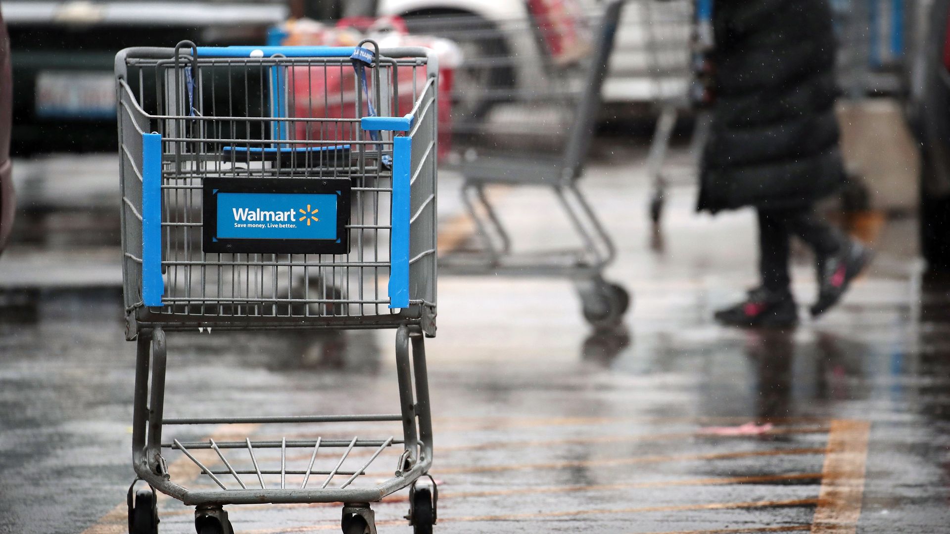 Walmart shopping cart. 