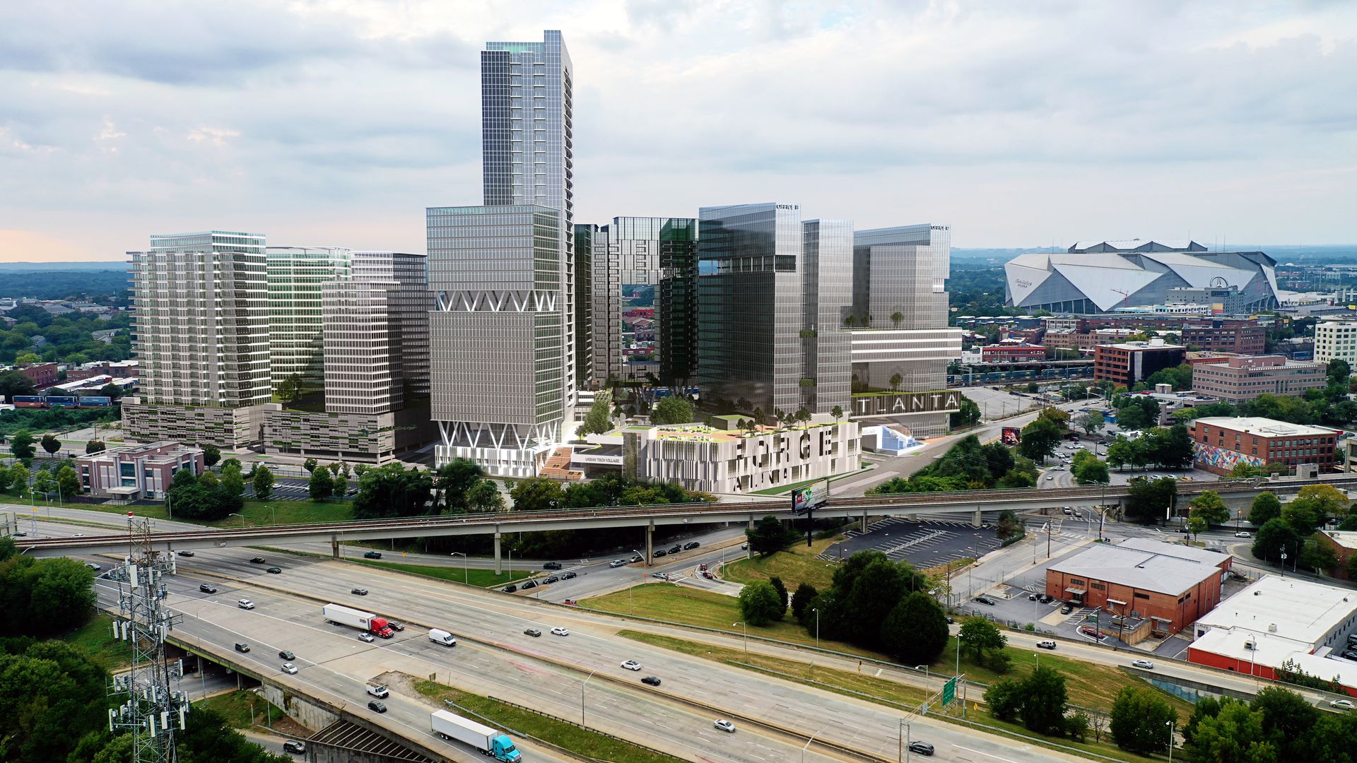 Rendering of the proposed Forge Atlanta redeveloment project.