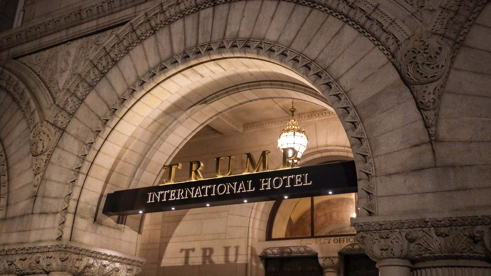 The Trump International Hotel in Washington, D.C., a beige brick building.