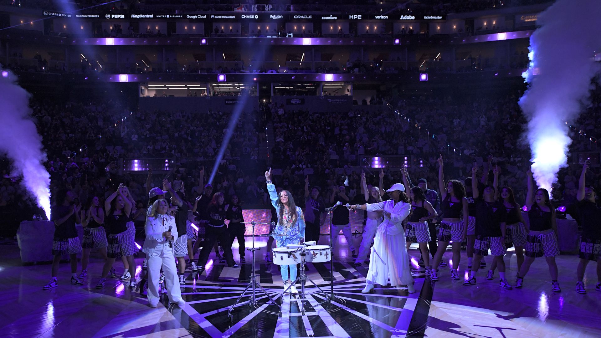Sheila E. performs during halftime of a Golden State Valkyries game in May.
