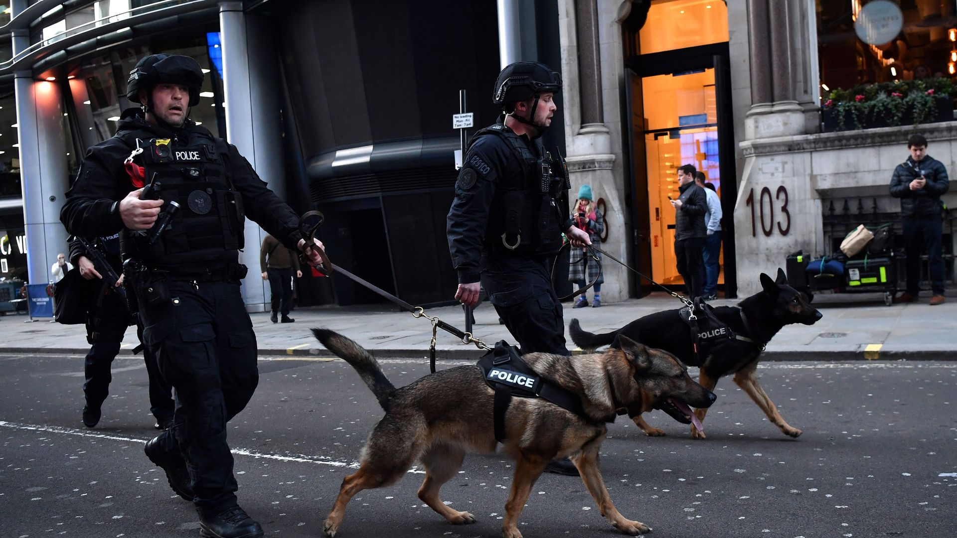 Armed police respond to a stabbing near London Bridge