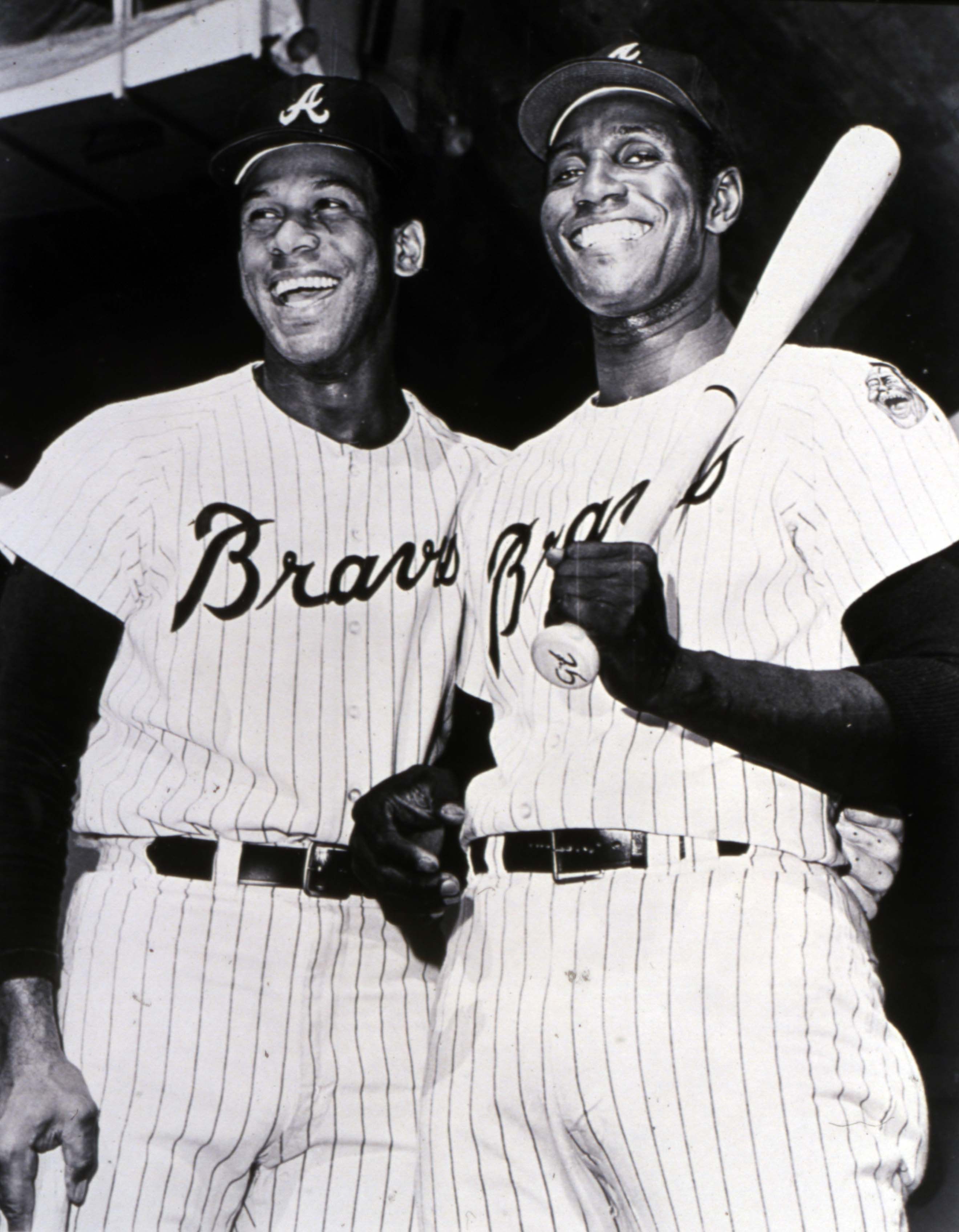 ATLANTA, GA - 1972: Atlanta Braves sluggers Orlando Cepeda, left, and Rico Carty pose together in 1972 in Atlanta, Georgia. (Photo Reproduction by Transcendental Graphics/Getty Images)