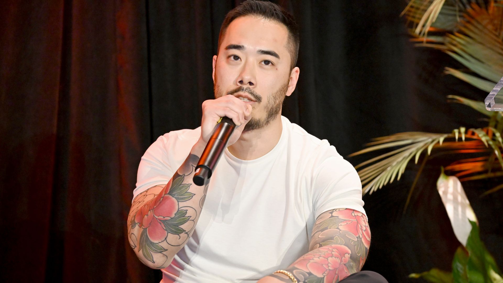 Jesse Ito speaks during the AAPI Culinary Conference at L7 Chicago by Lotte Hotel on June 09, 2024 in Chicago, Illinois. 