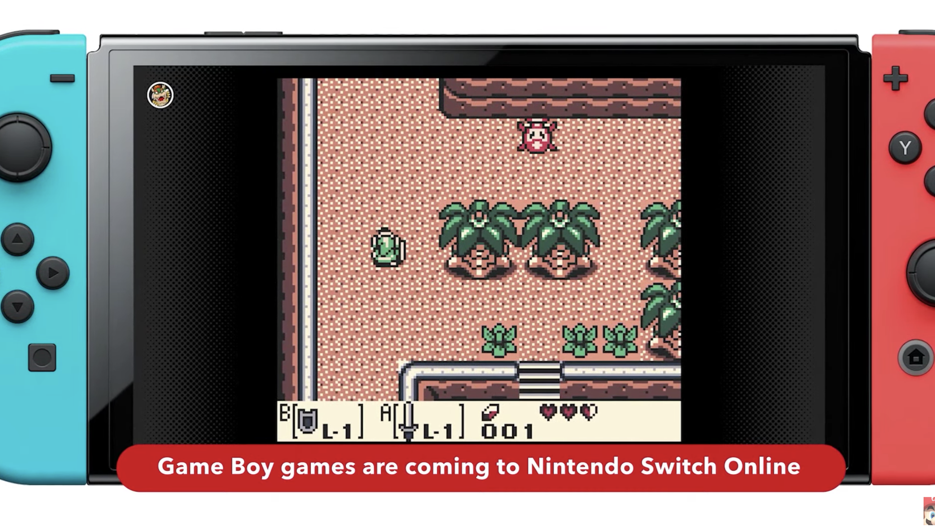Image of a Nintendo Switch running a Game Boy game