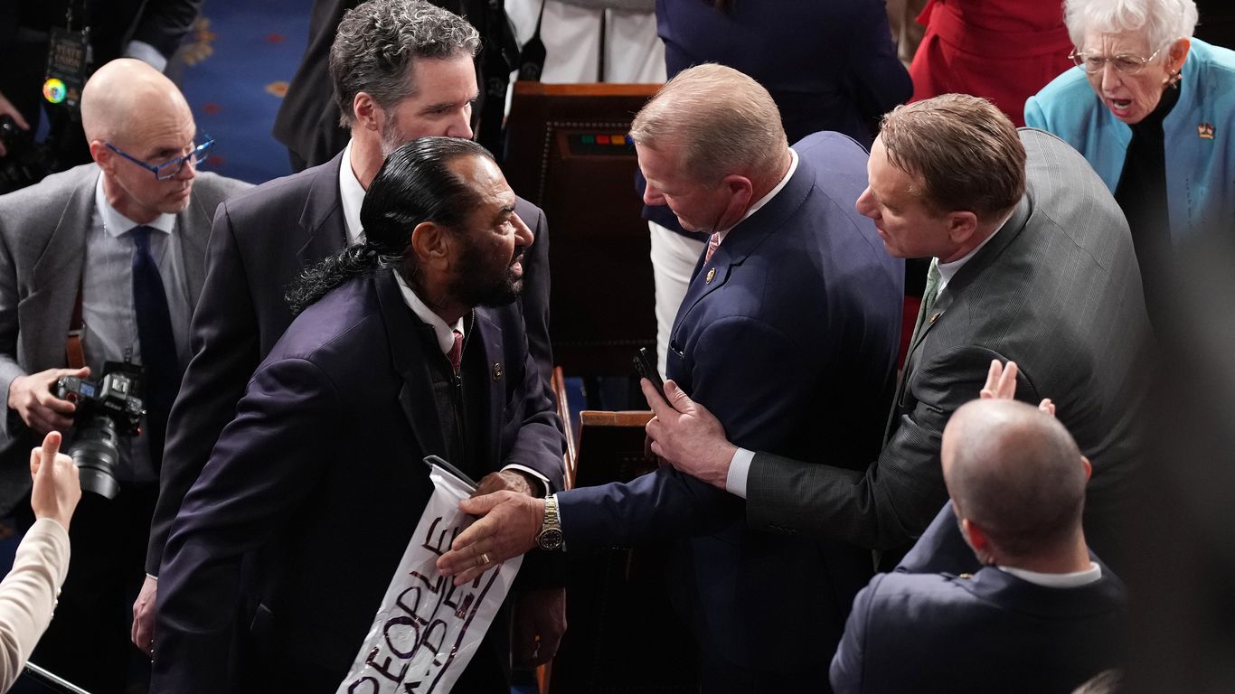 Al Green escorted out of State of the Union after physical confrontations with Republicans