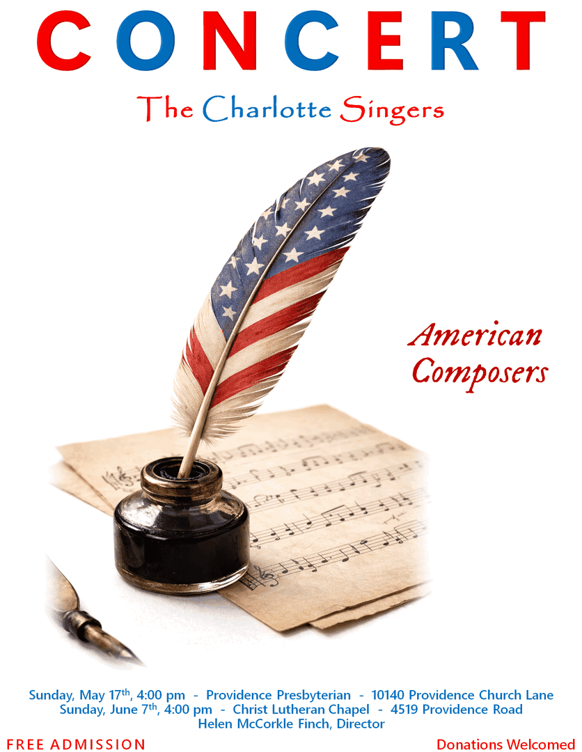 The Charlotte Singers Free Spring Concerts:  Happy BIrthday USA!