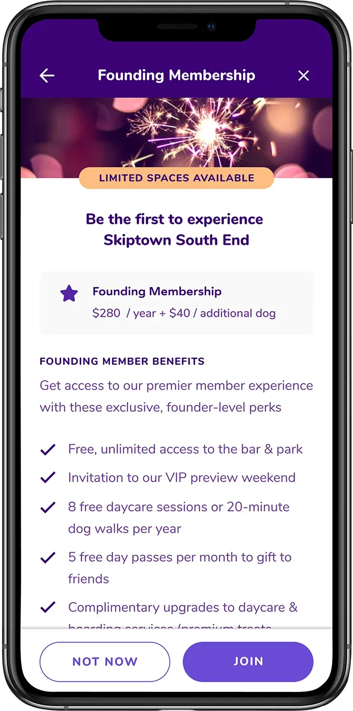 founding member app skiptown