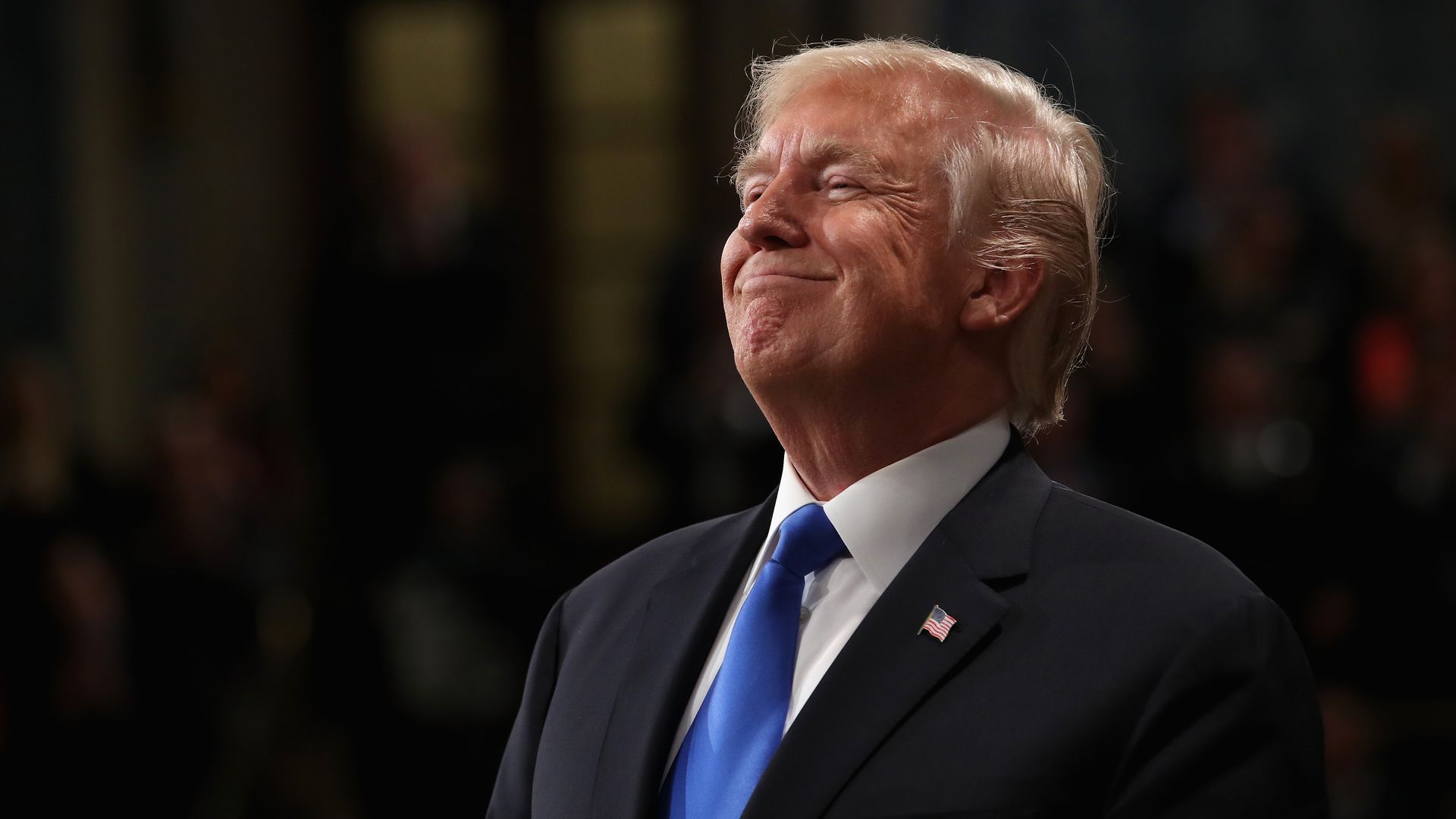 president trump smirking