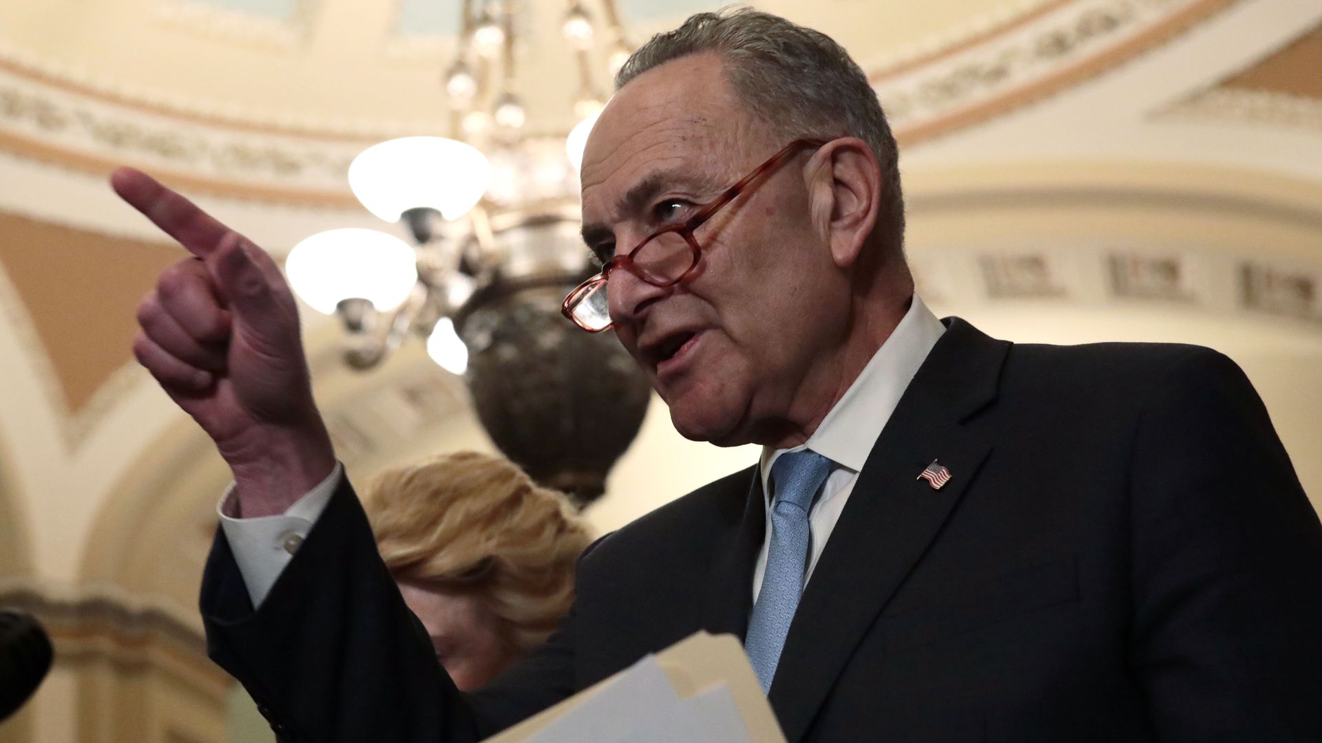 Chuck Schumer pointing his finger