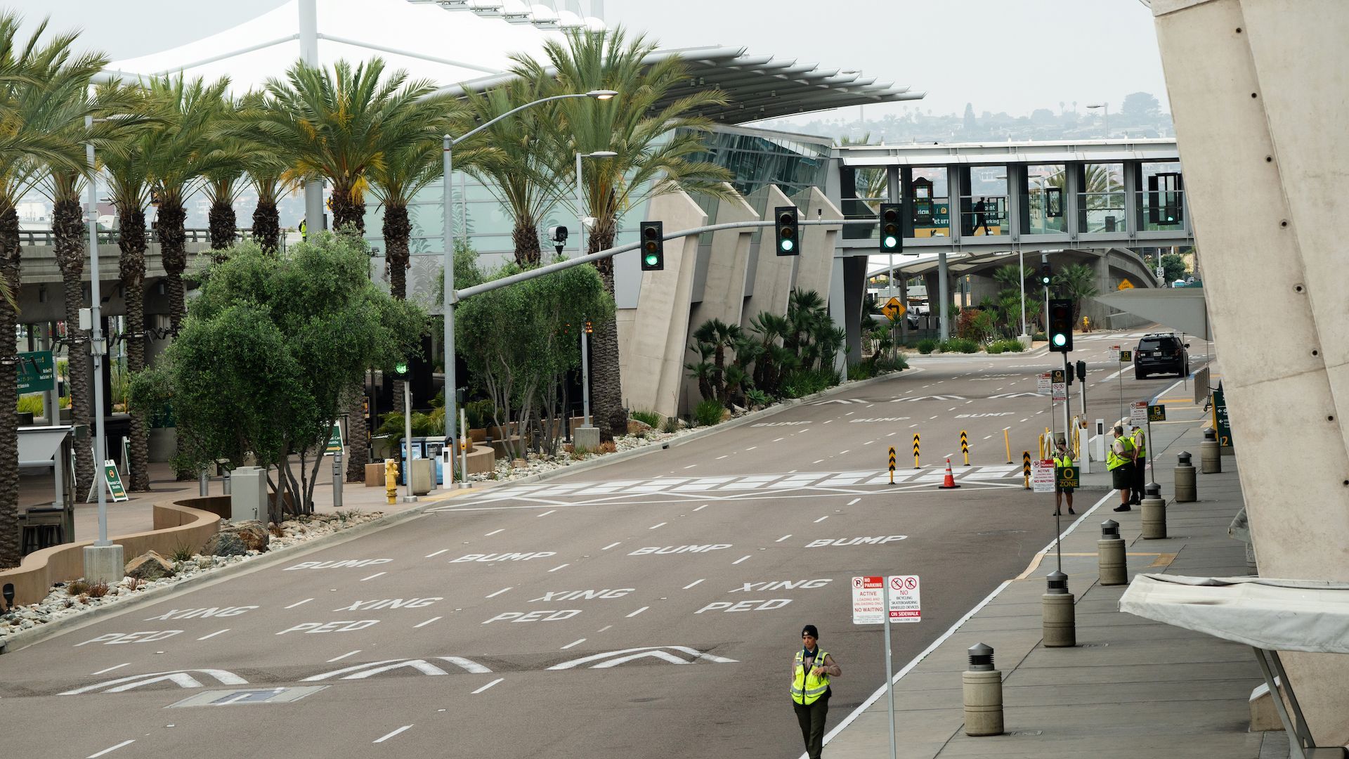 The outside of Terminal 2 at the San Diego International Airport