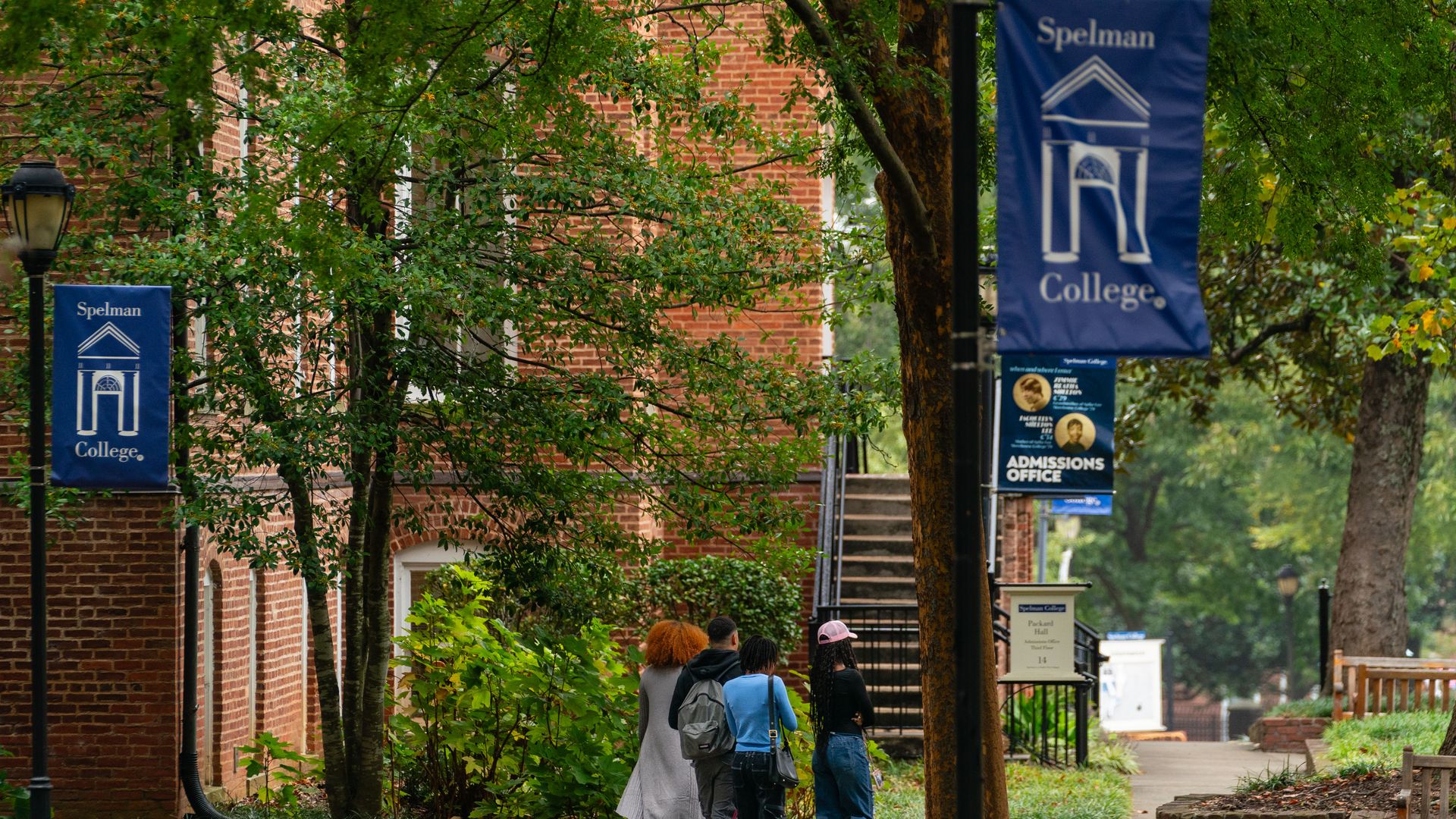 Students at the Spelman College campus in Atlanta, Georgia, US, on Friday, Oct. 13, 2023. Photographer: Elijah Nouvelage/Bloomberg via Getty Images.