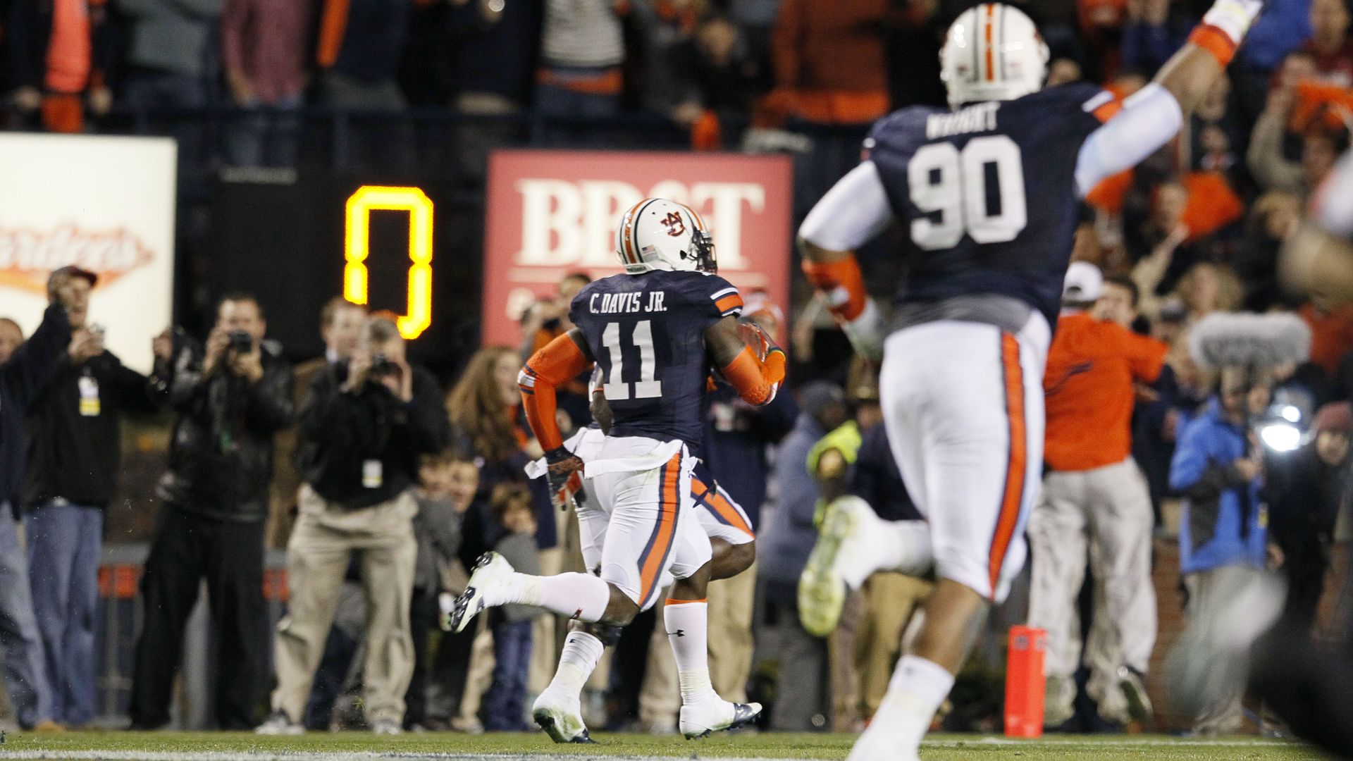 auburn chris davis running back touchdown in 2013 iron bowl