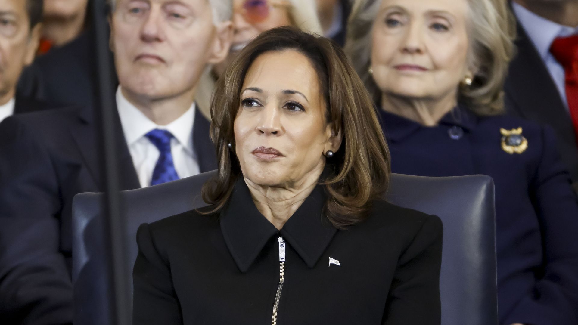 Former Vice President Kamala Harris at the inauguration of President Trump. 